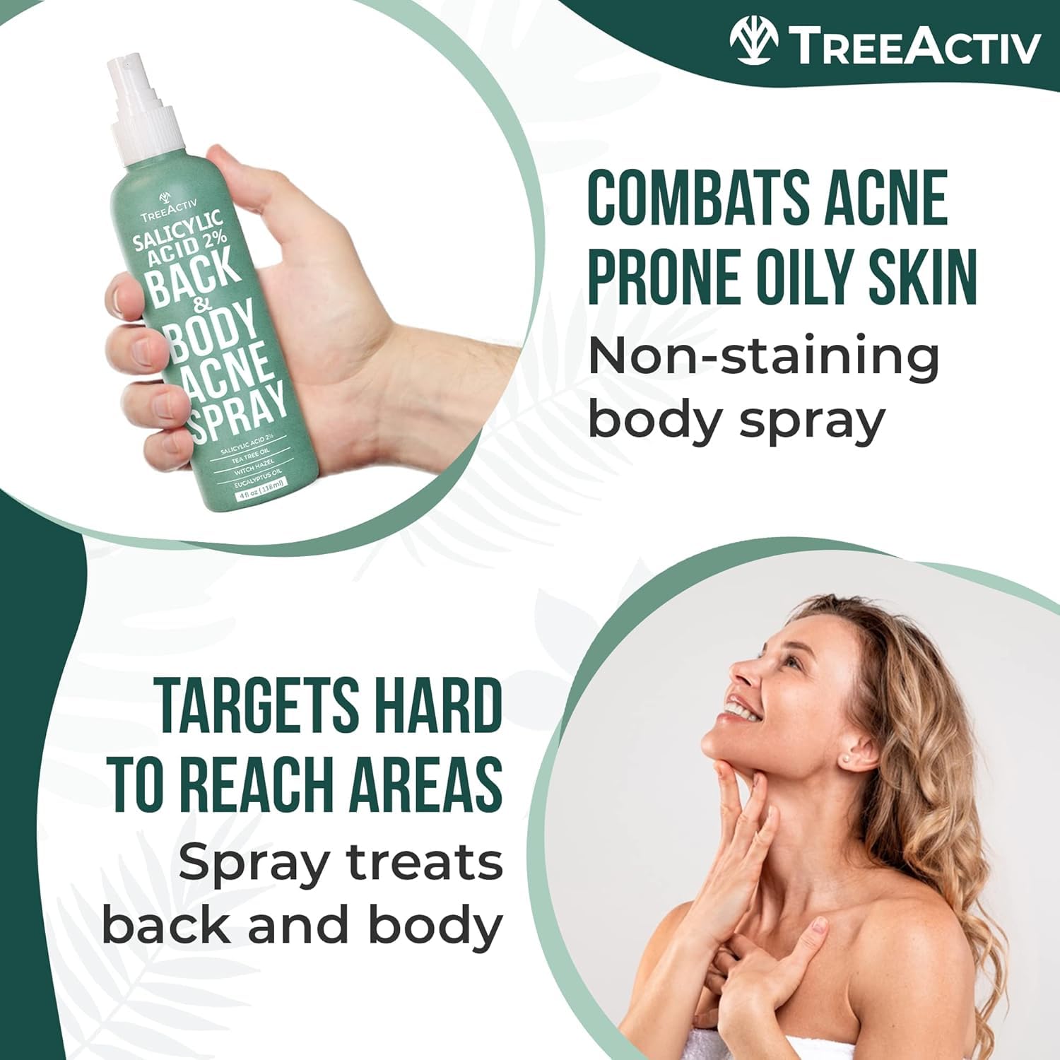 TreeActiv botella de 4oz lista para usar en cuidado corporal.