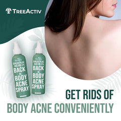 TreeActiv niebla fina espalda cubriendo áreas propensas al acné.