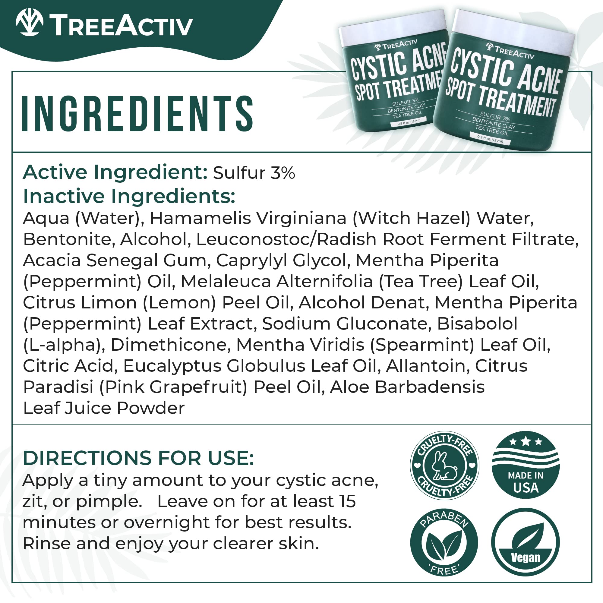TreeActiv uso de 20 minutos: máscara rápida para piel