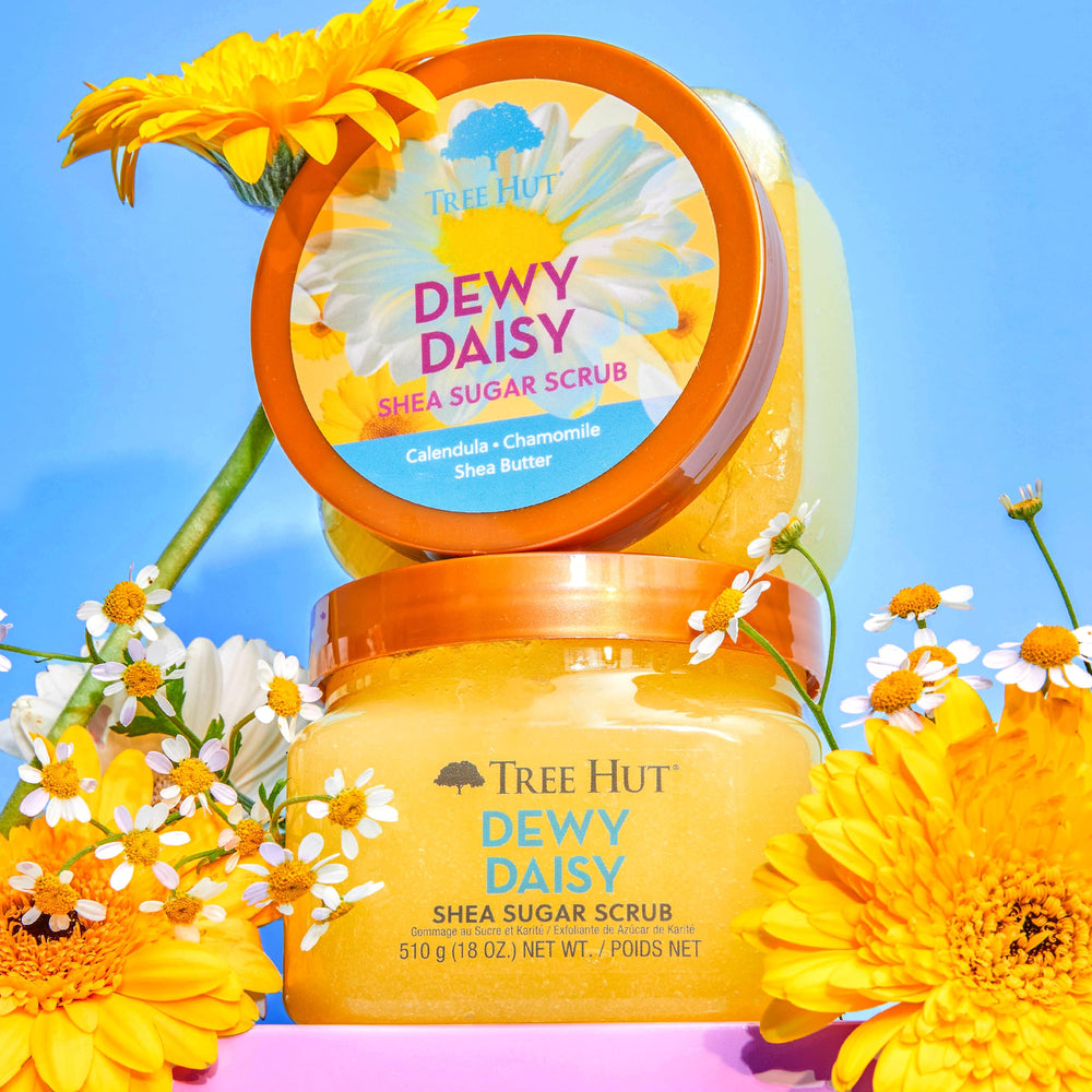 Tree Hut Calendula Manzanilla exfoliante cuerpo para piel suave.