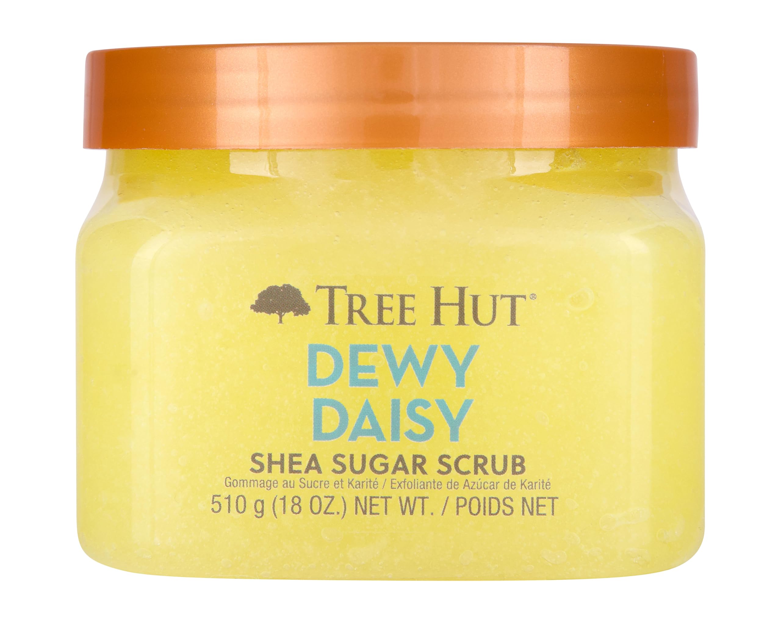 Tree Hut exfoliante Margarita frasco suaviza la piel y deja aroma floral.