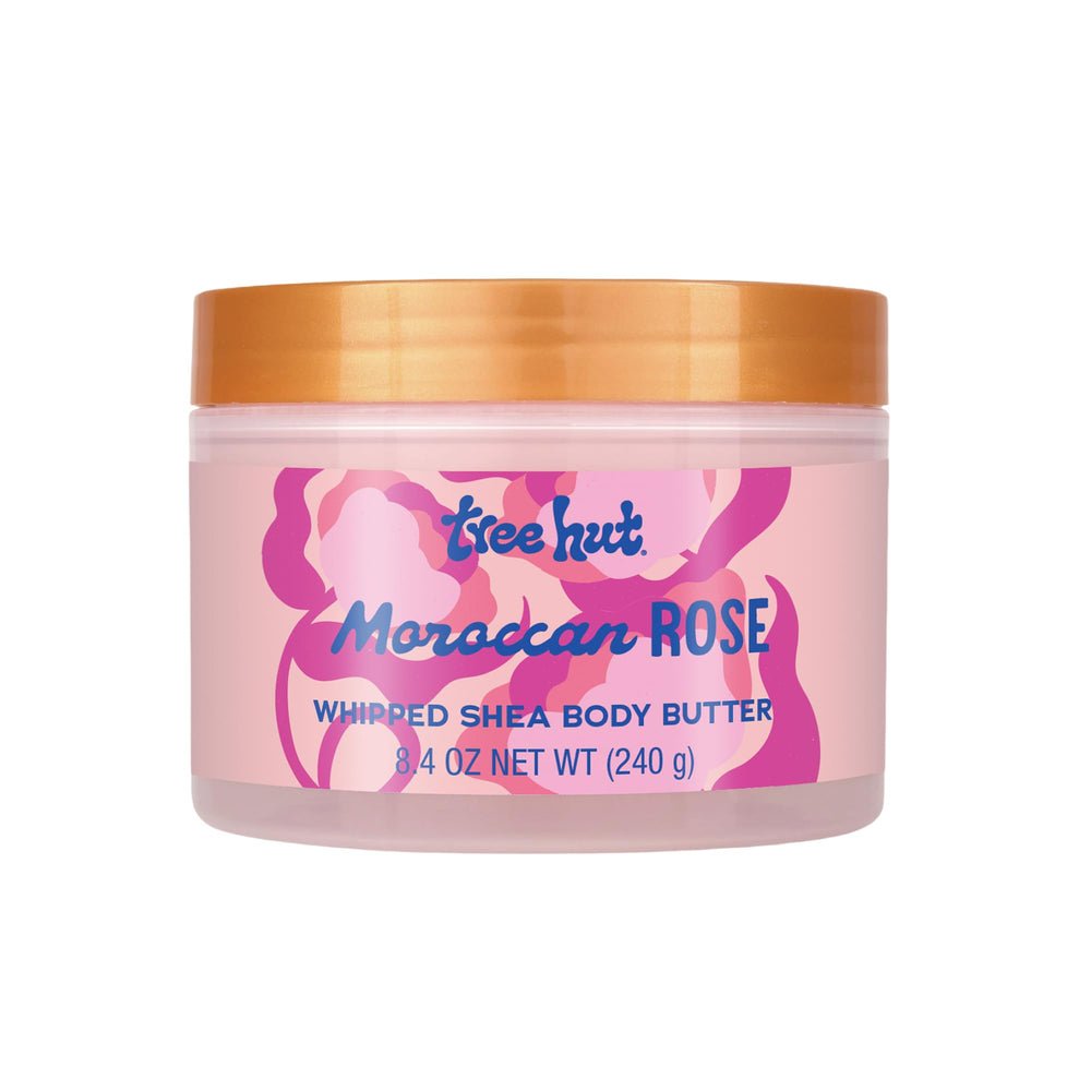 Tree Hut manteca corporal batida de rosa marroquí para hidratación suave y duradera