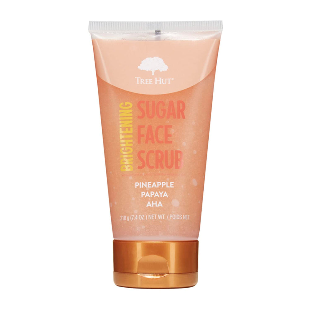 Tree Hut Piña y Papaya Exfoliante Facial limpia poros y deja la piel suave.