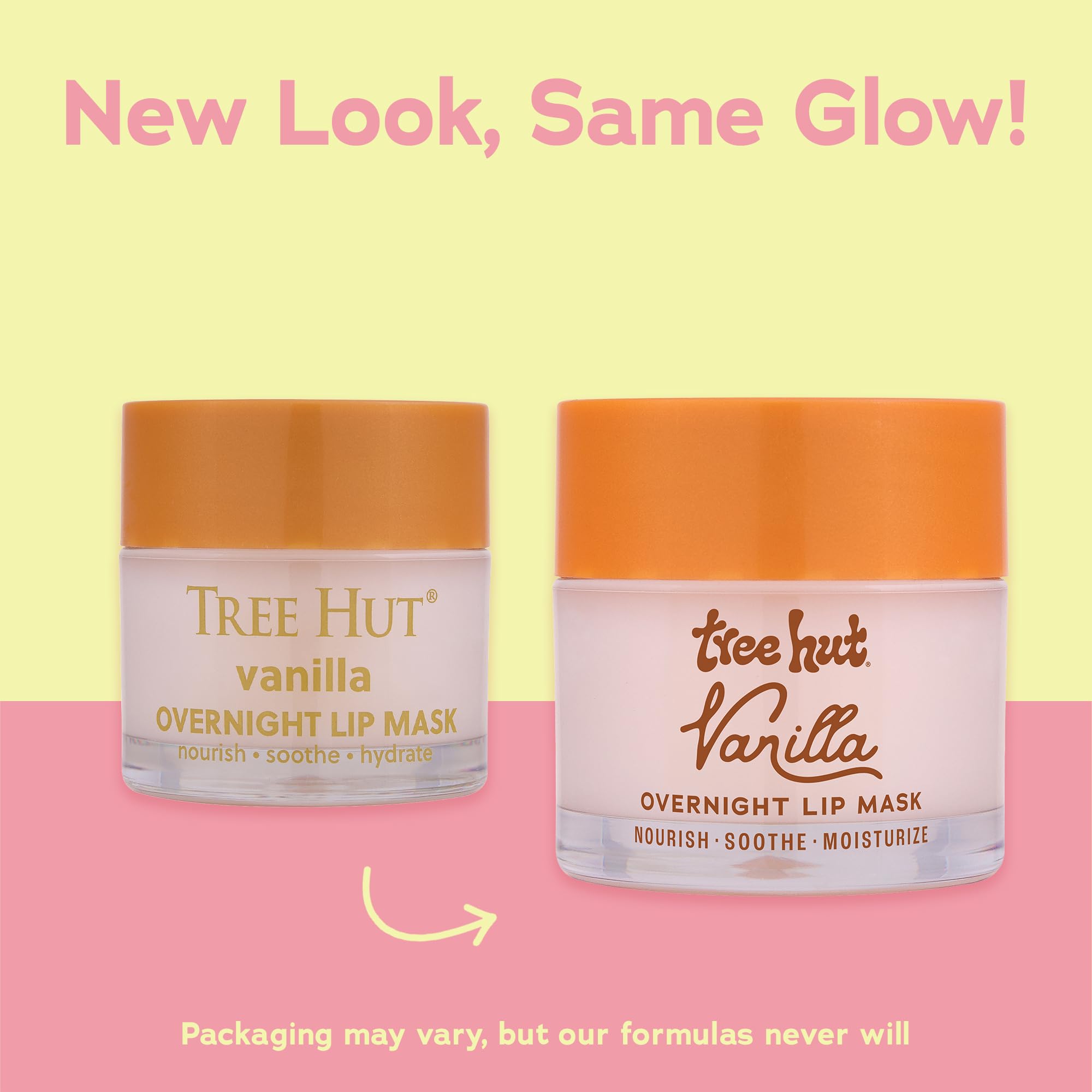 Tree Hut Vanilla Overnight Lip Mask being spread to show non-sticky texture.