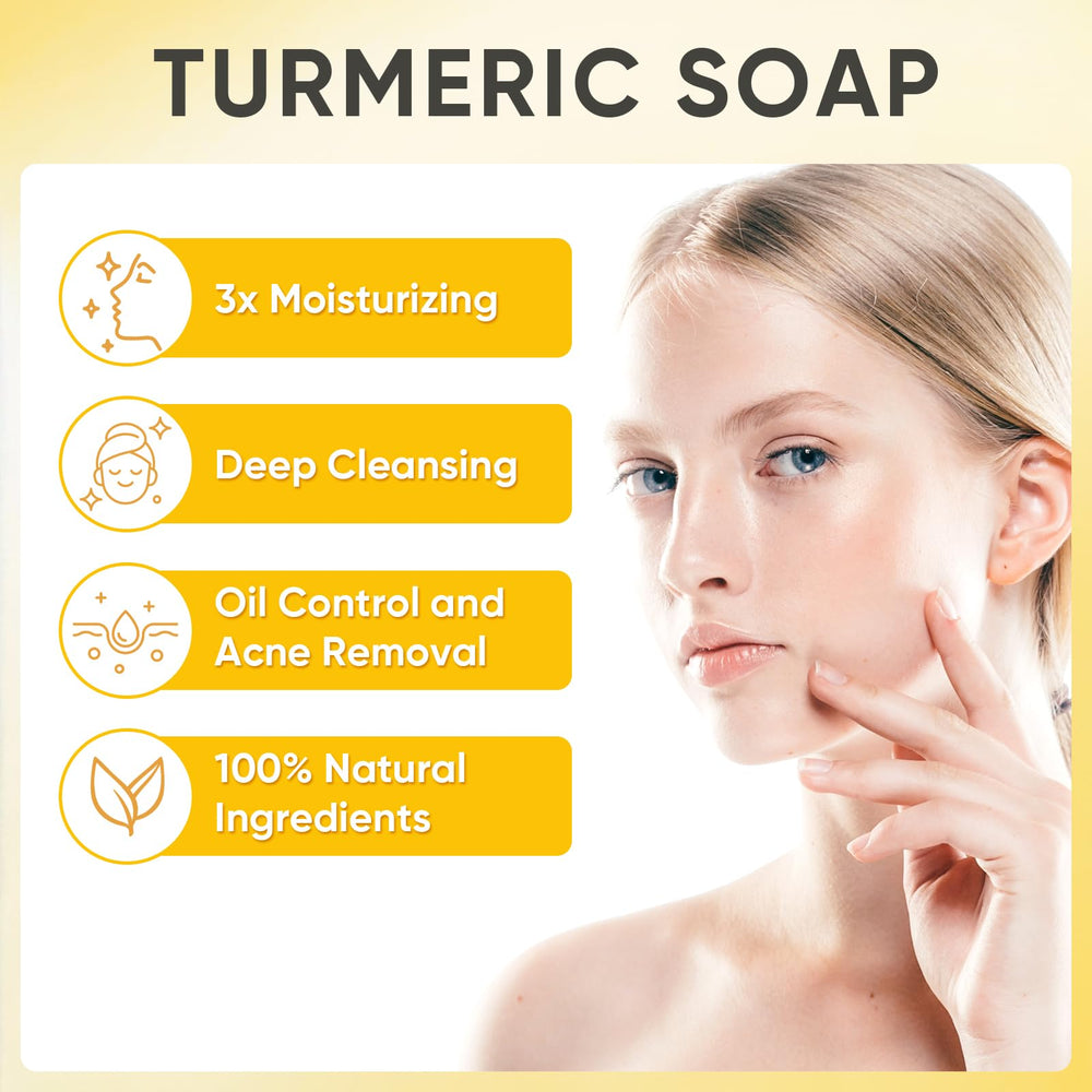 Treeroot turmeric soap bars close-up highlighting natural ingredients and nourishment