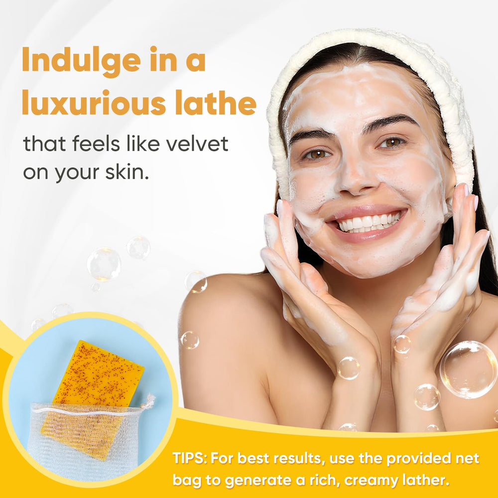 Treeroot turmeric soap packaging display for convenient daily skincare