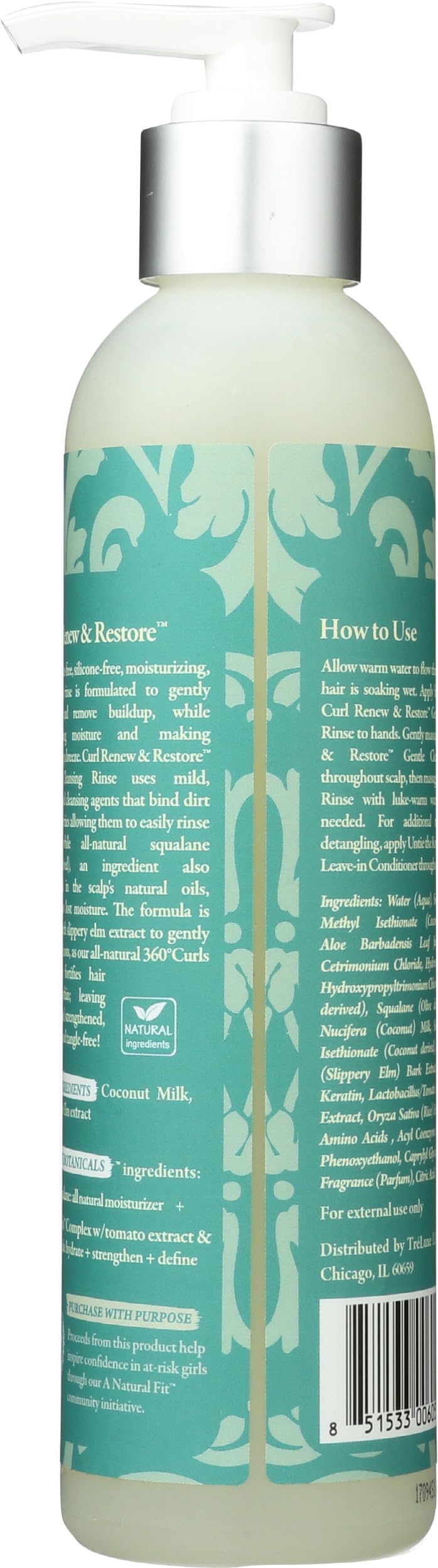 Treluxe curl renew application on hair and scalp for refreshed, hydrated strands.
