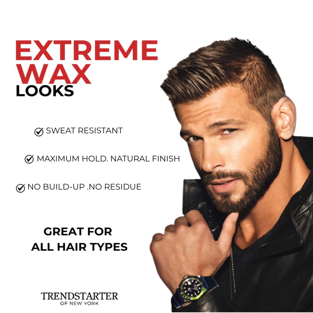 TRENDSTARTER Extreme Wax, acabado mate en pelo liso.