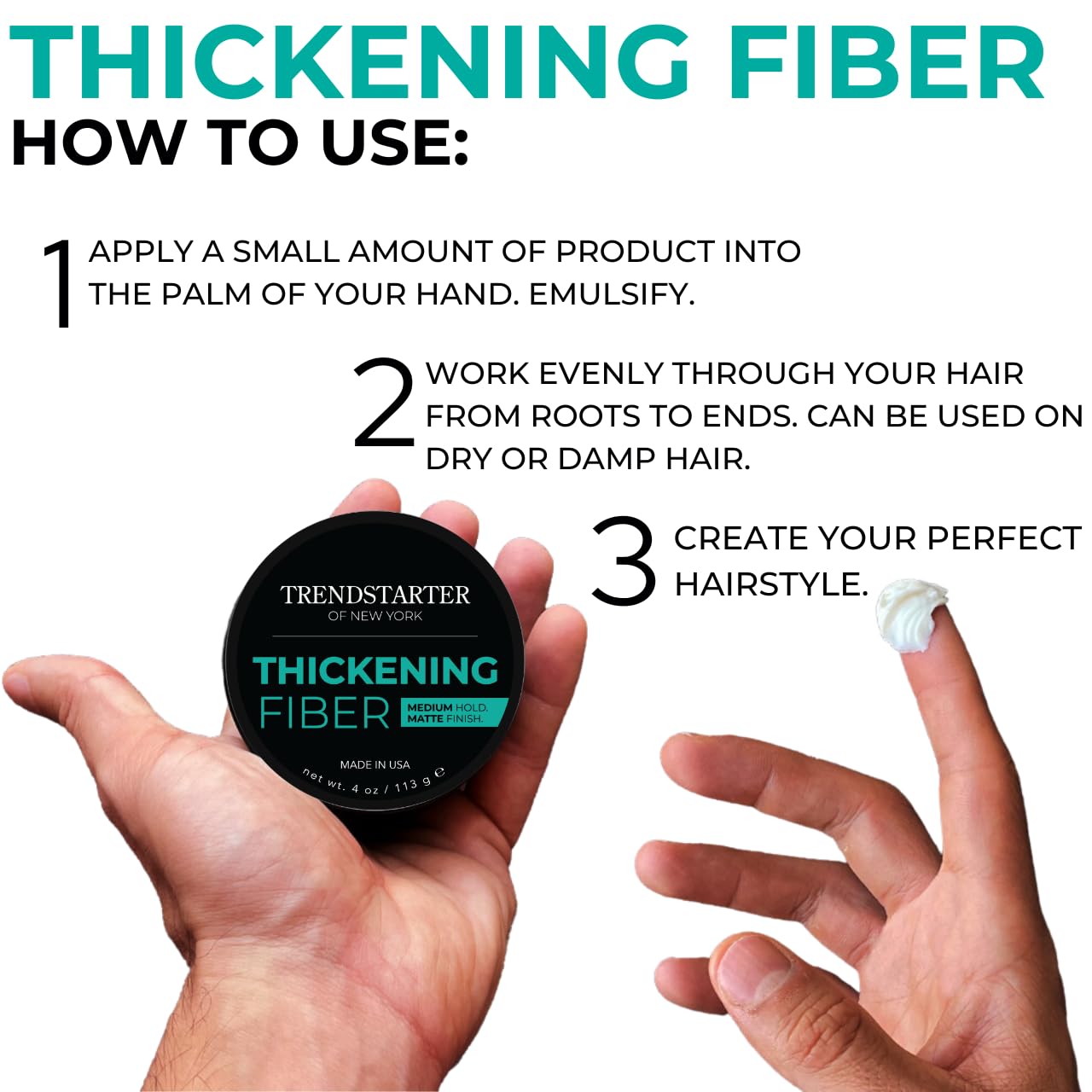TRENDSTARTER Thickening Fiber uso diario para volumen natural.