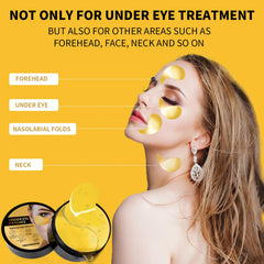 Treondexir parches ojos nano-oro, nutrición avanzada para la piel.