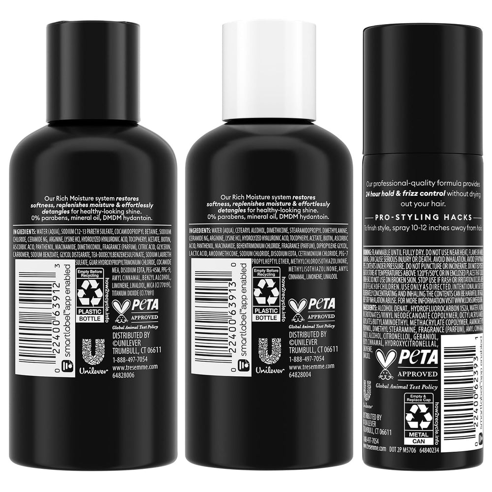 Acondicionador hidratación suave de Tresemmé desenreda y deja el pelo sedoso.
