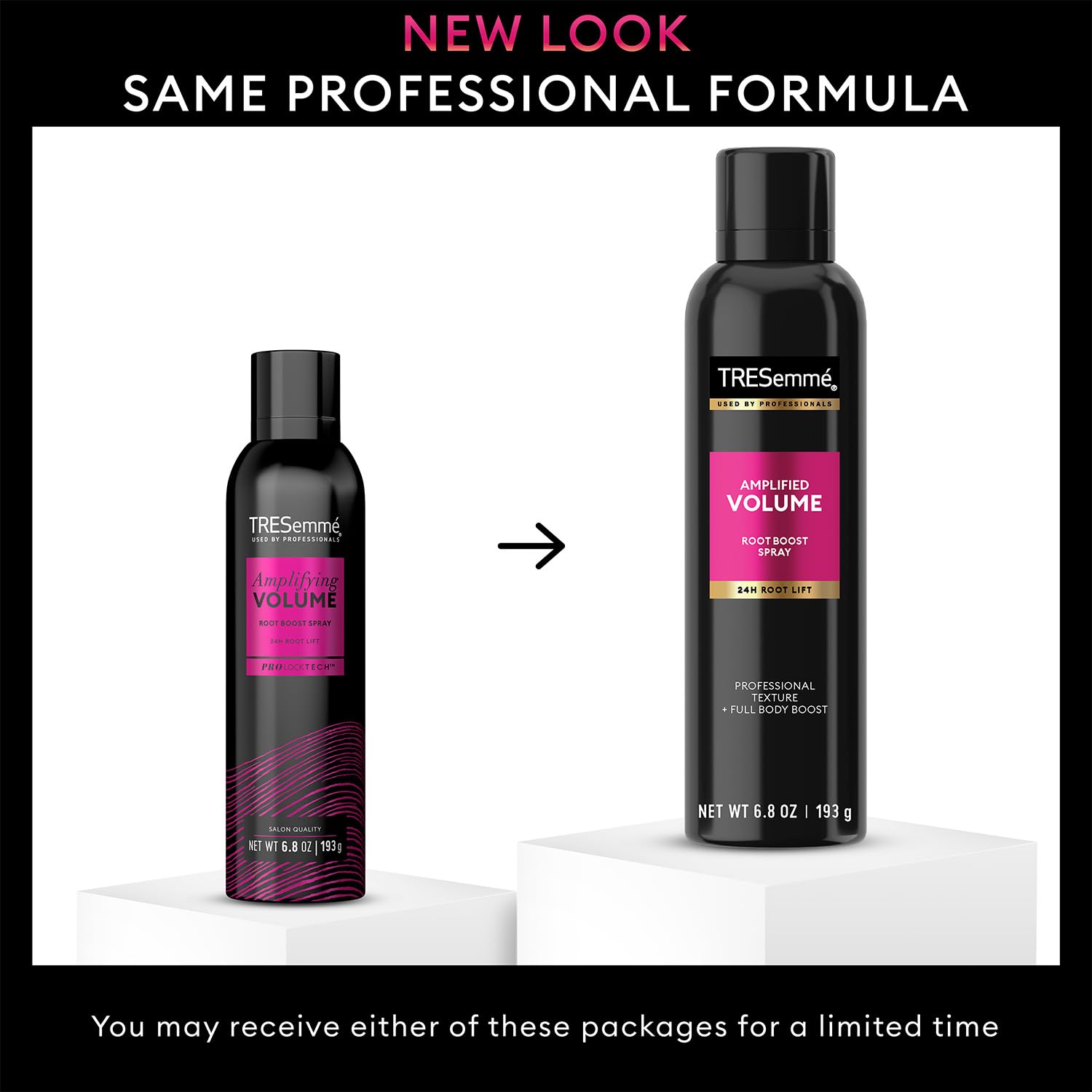 TRESemmé Amplified Volume aplicación fácil en raíces y canas, sin complicaciones.