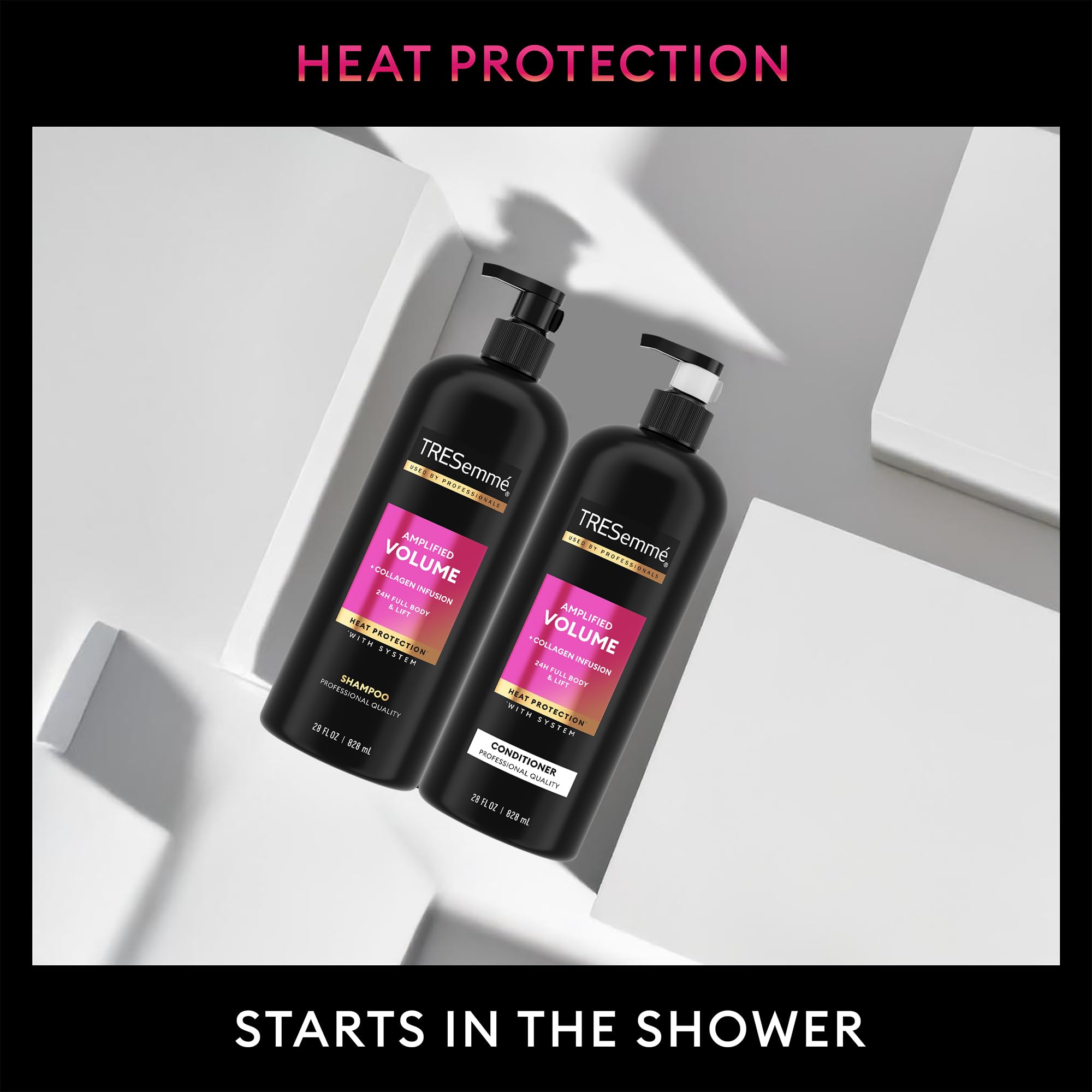 TRESemmé Amplified Volume set packaging showing three-piece kit.