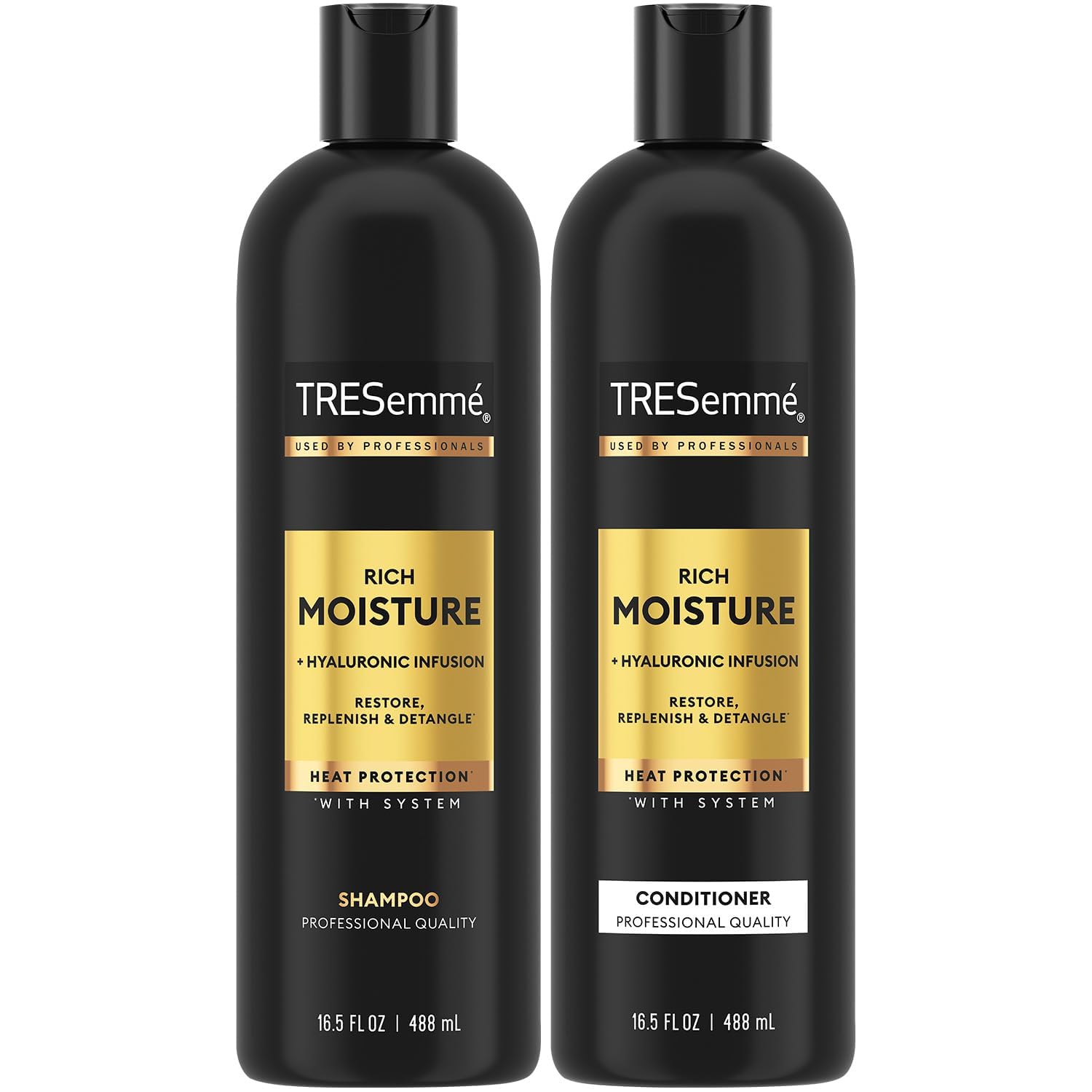 Champú TRESemmé Rich Moisture, botella de hidratación para cabello seco