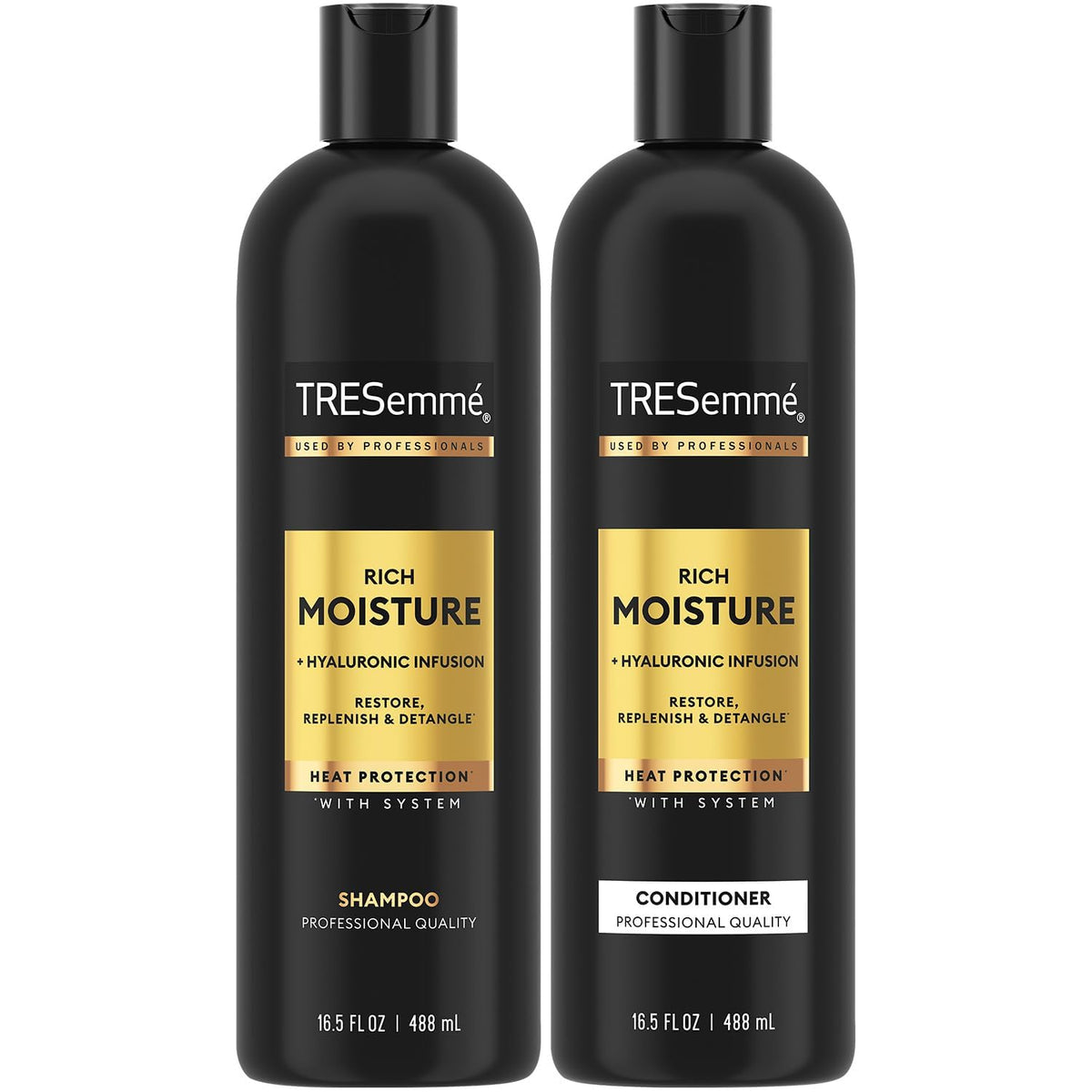 Champú TRESemmé Rich Moisture, botella de hidratación para cabello seco