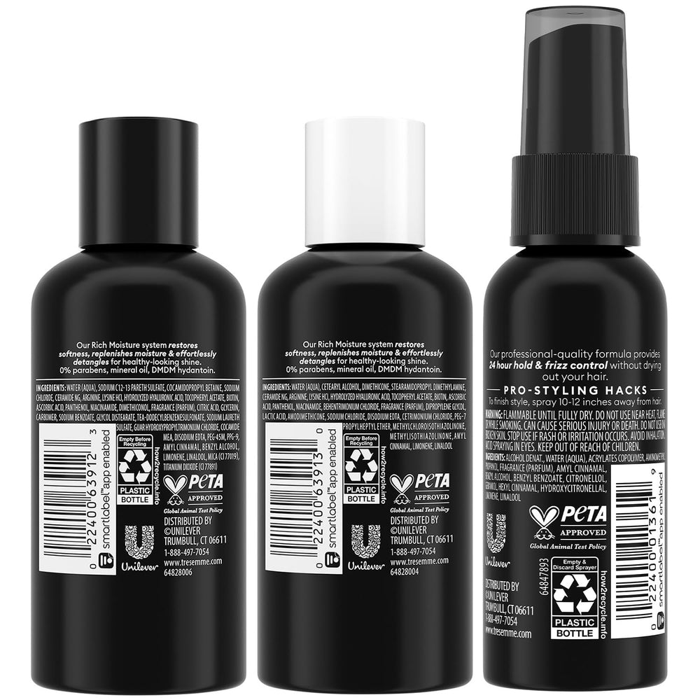 TRESemmé champú de viaje para cabello limpio y suave
