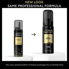 TRESemmé Crunch-free formula keeps hair smooth without stiffness.
