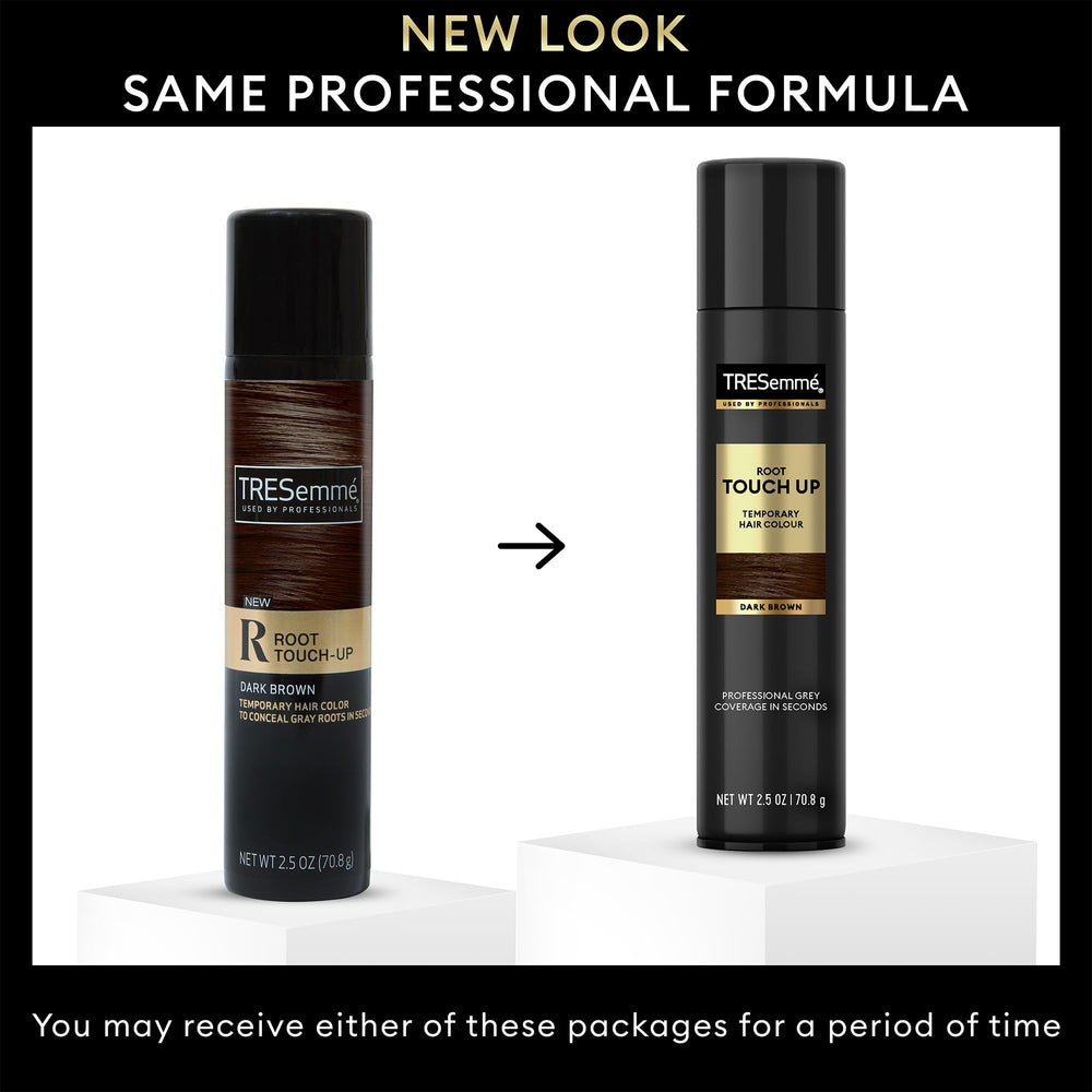 Close-up of dark brown color application for seamless coverage.