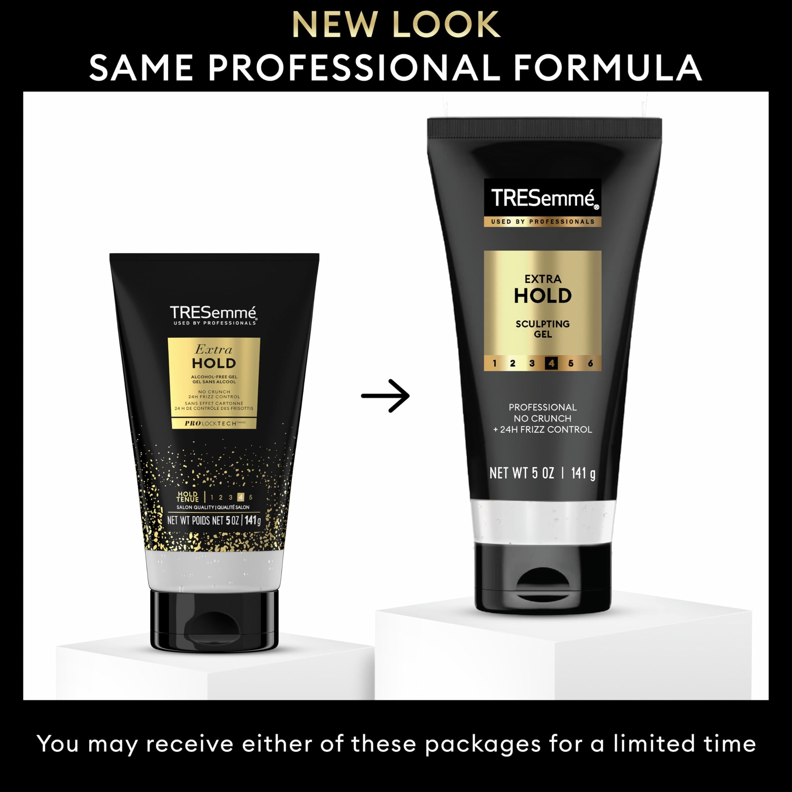 TRESemmé frizz-control gel delivering 24-hour smoothness in humid weather.