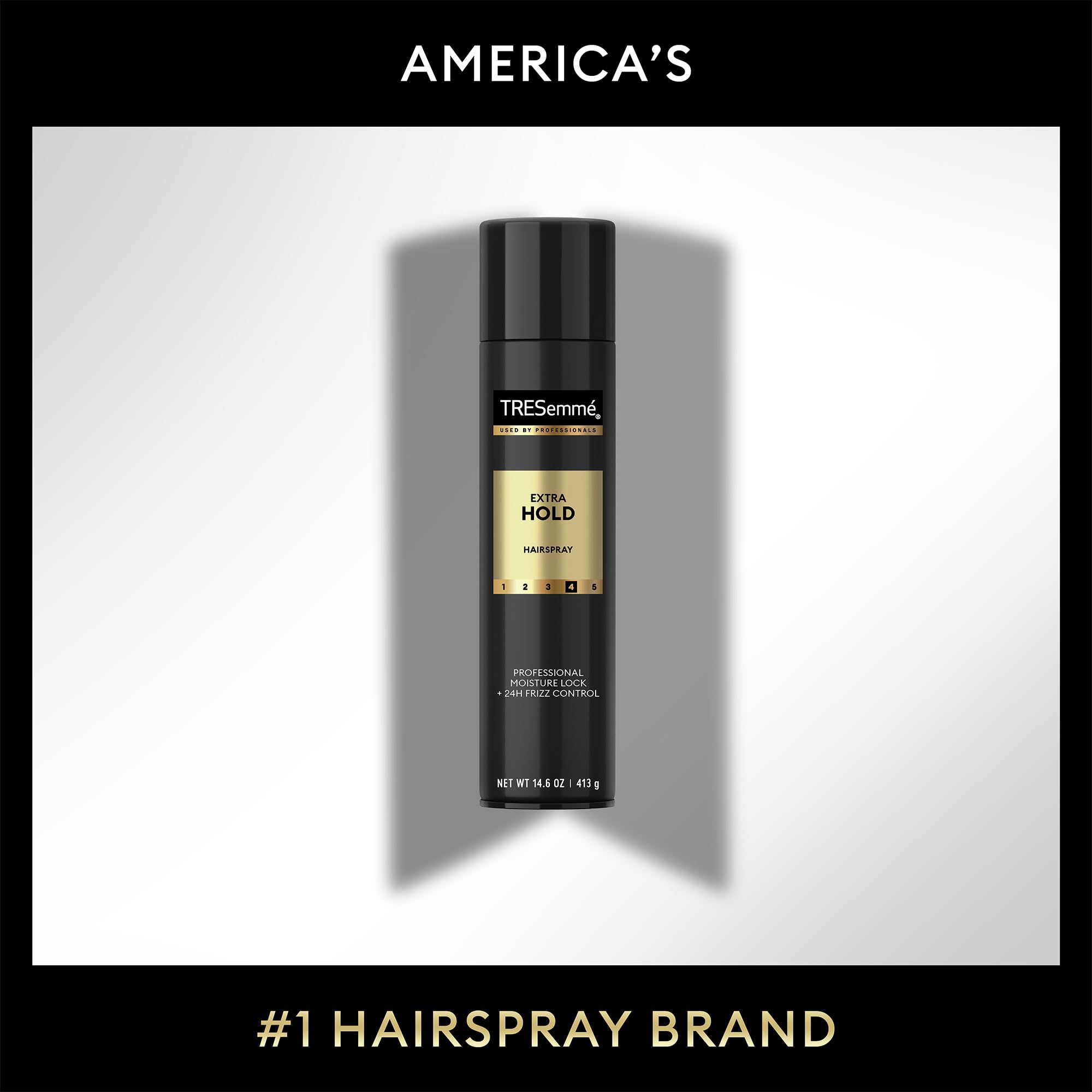 TRESemmé frizz-control finish on a sleek styled look.