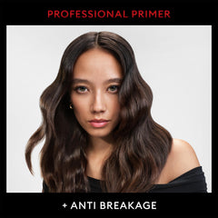 Frizz-control action visible in hair with TRESemmé Protecting Heat Spray