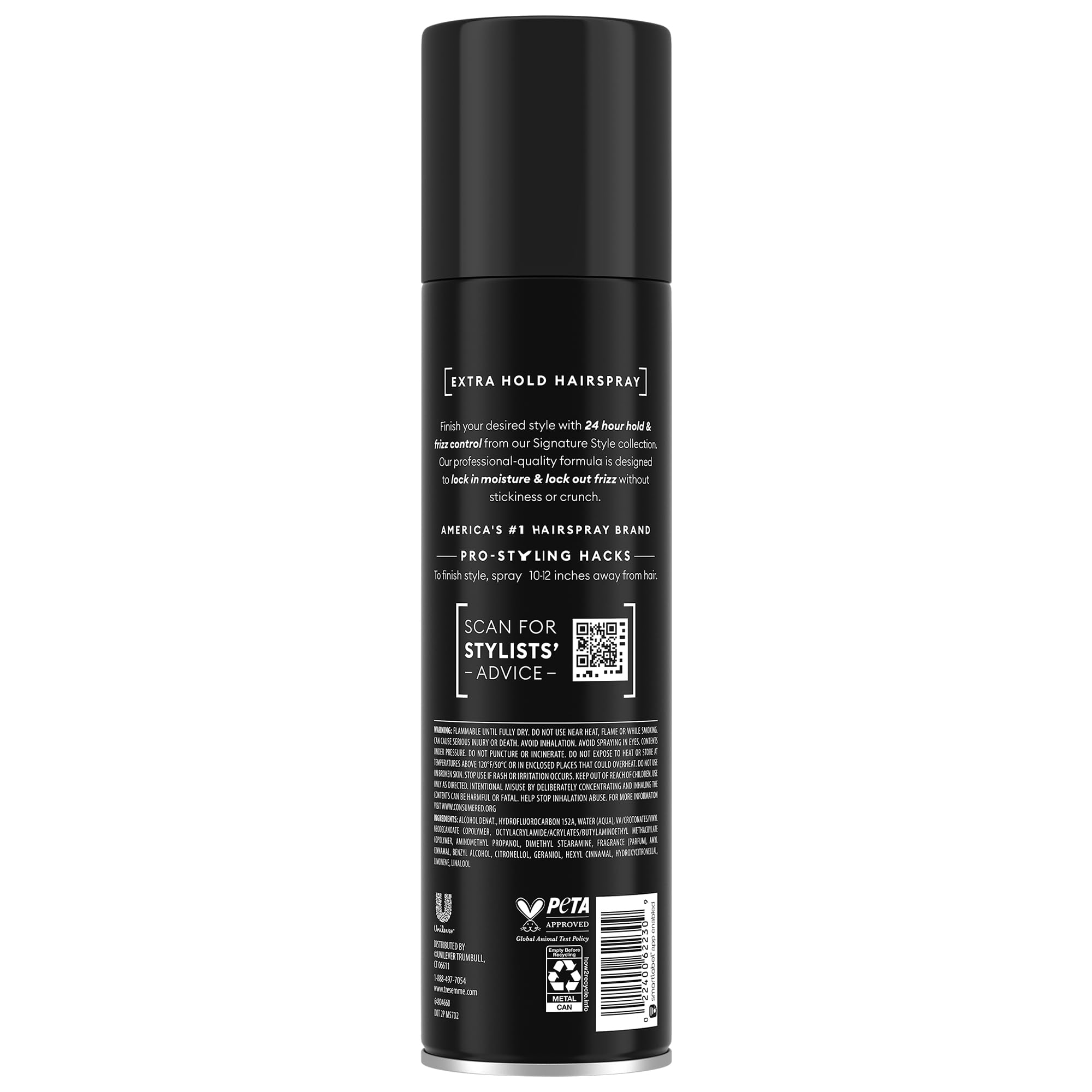 Two-pack display of TRESemmé hairspray for convenient styling.