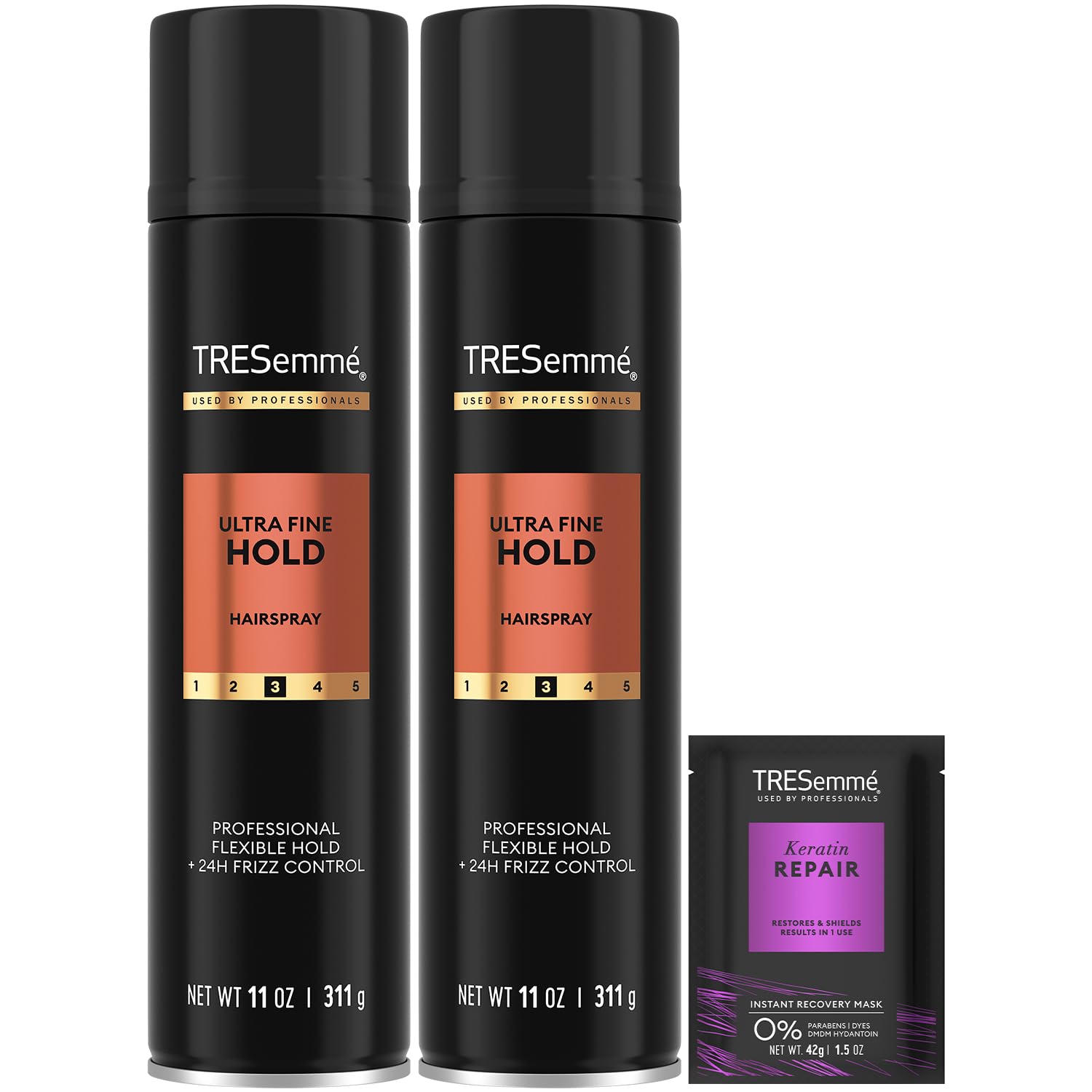 TRESemmé spray para el cabello con niebla fina para un peinado duradero.
