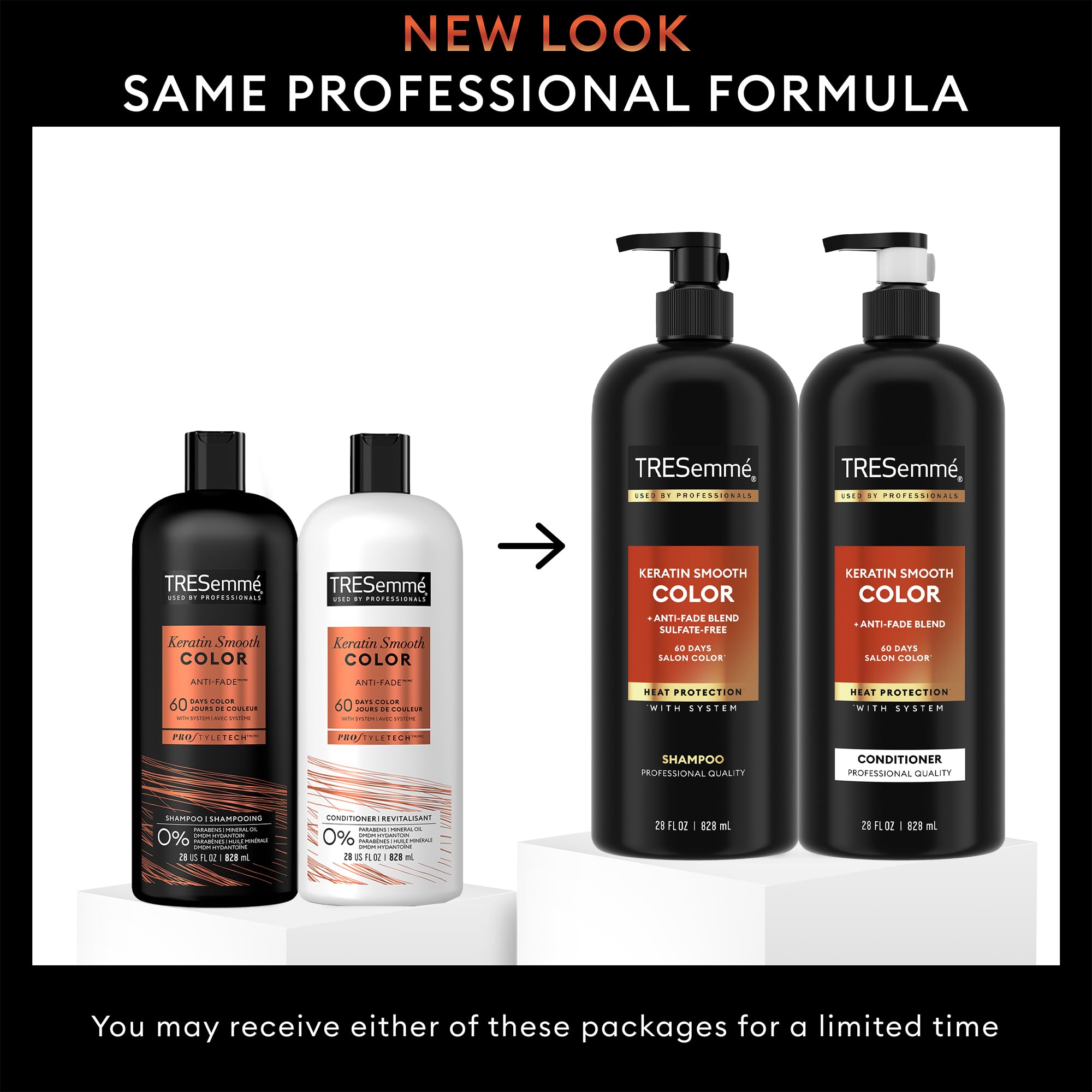 Set regalo de TRESemmé Keratin Smooth Color, presentado en empaque premium para regalo.