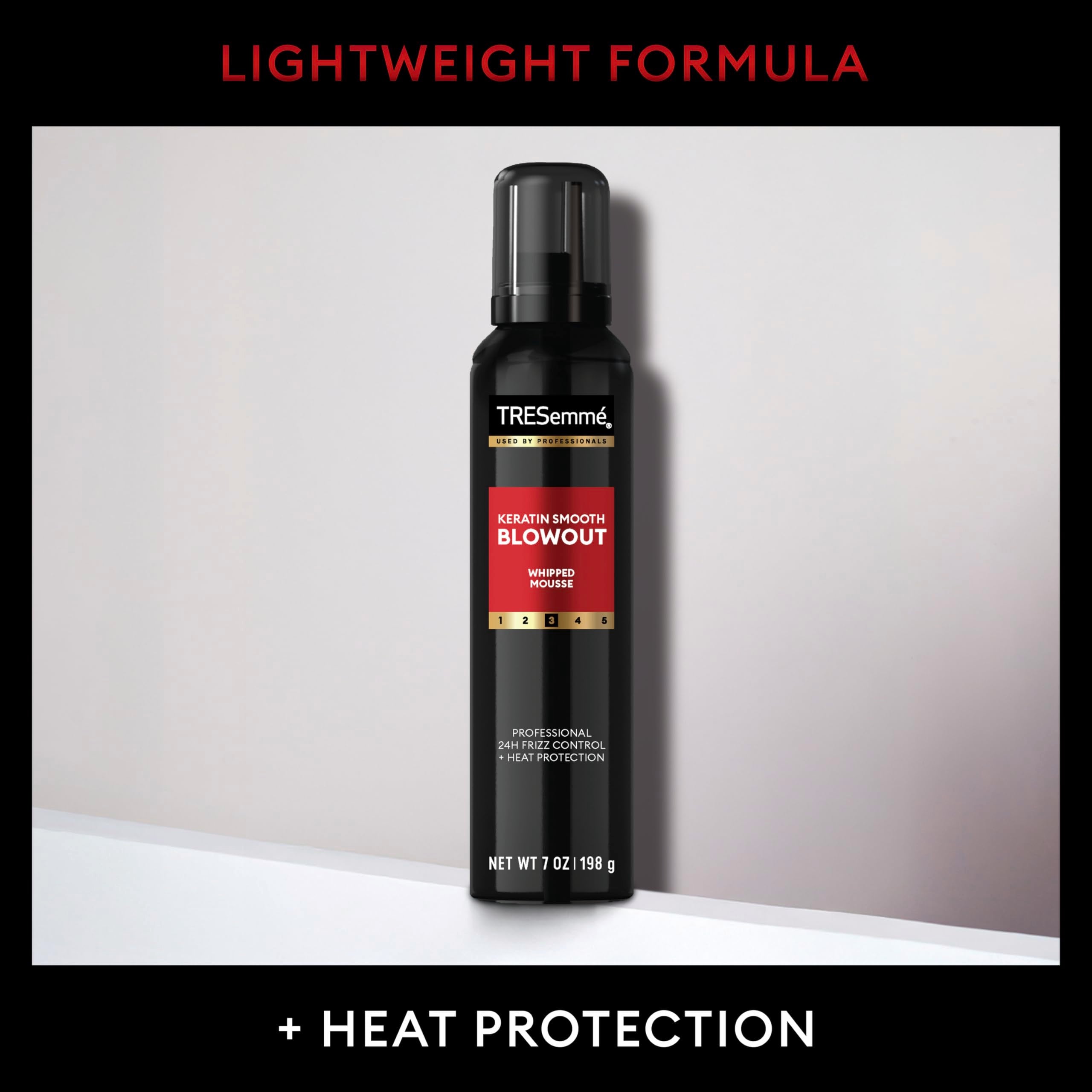 TRESemmé Keratin Smooth Mousse in action delivering frizz control during styling