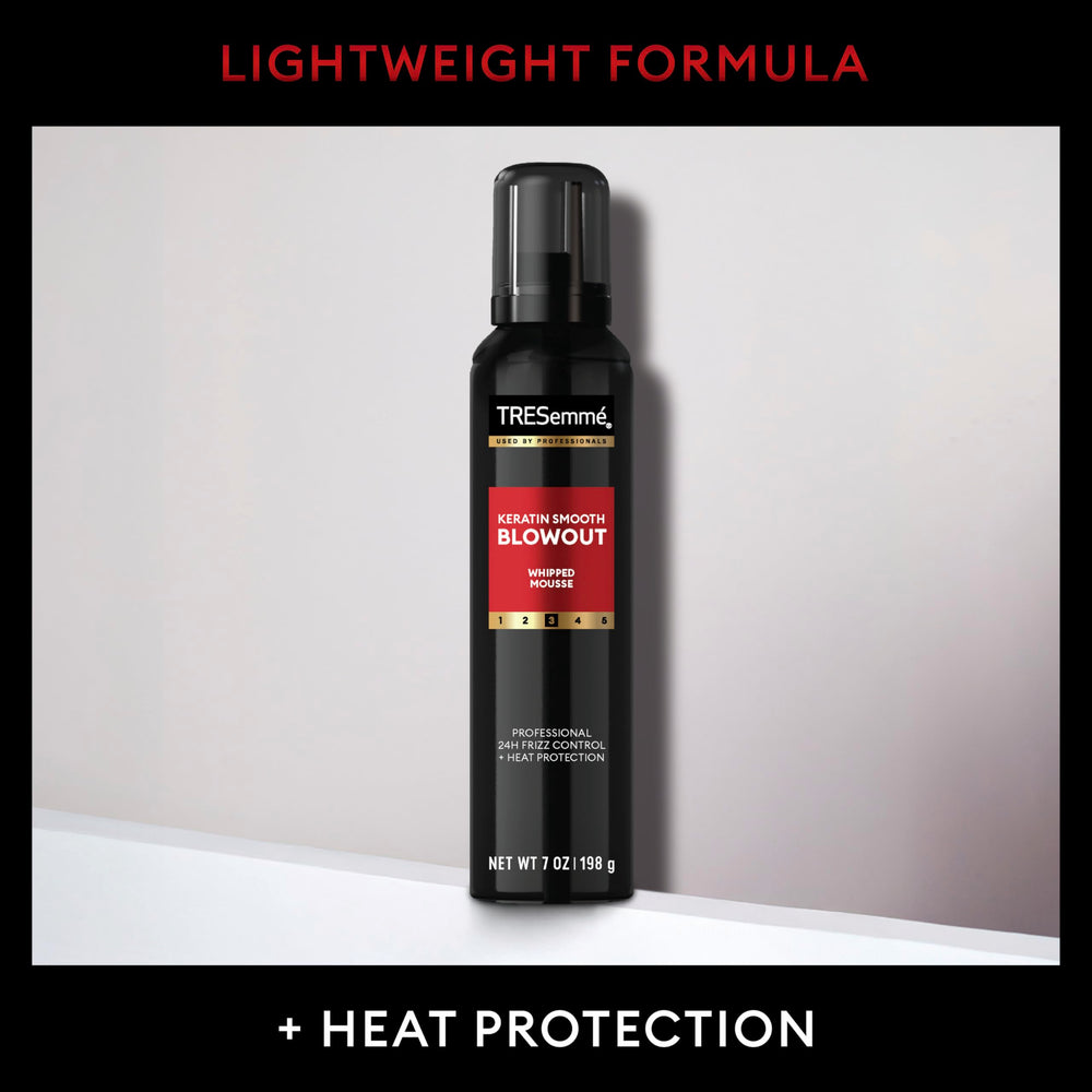 TRESemmé Keratin Smooth Mousse in action delivering frizz control during styling