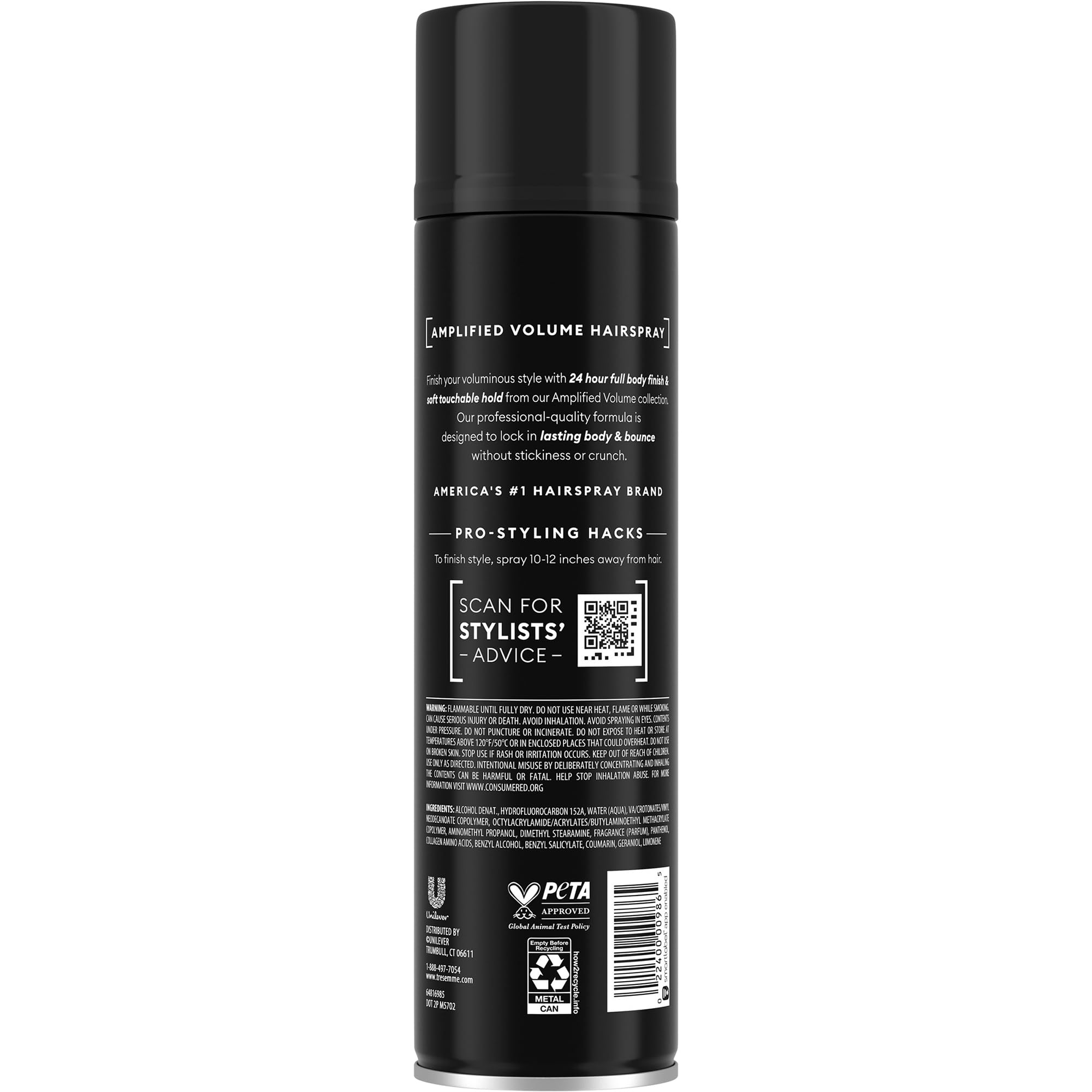 TRESemmé laca cabello volumen total aplicación para fijación suave