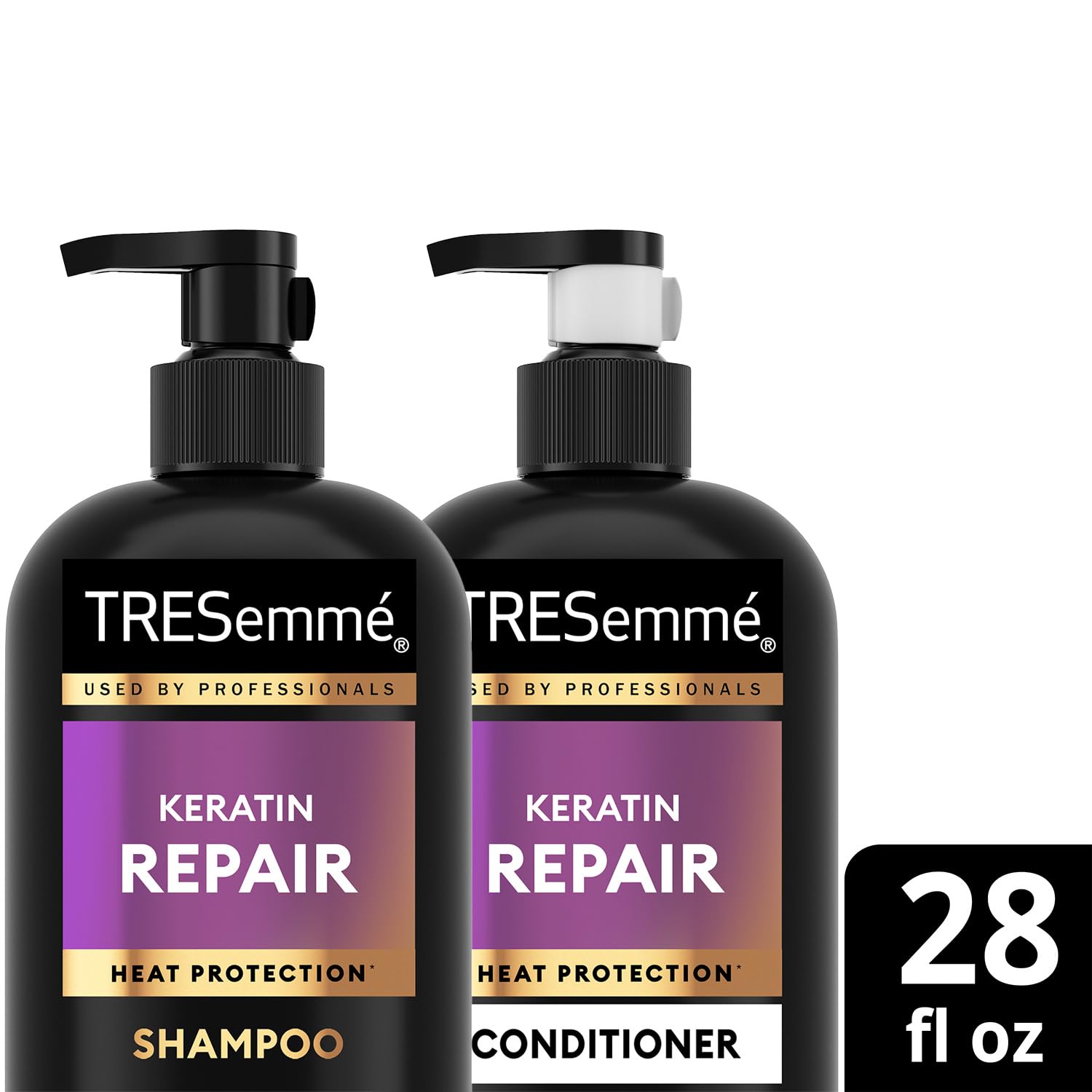 TRESemmé champú keratina reparación con espuma cremosa para cabello suave.
