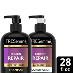 TRESemmé champú keratina reparación con espuma cremosa para cabello suave.