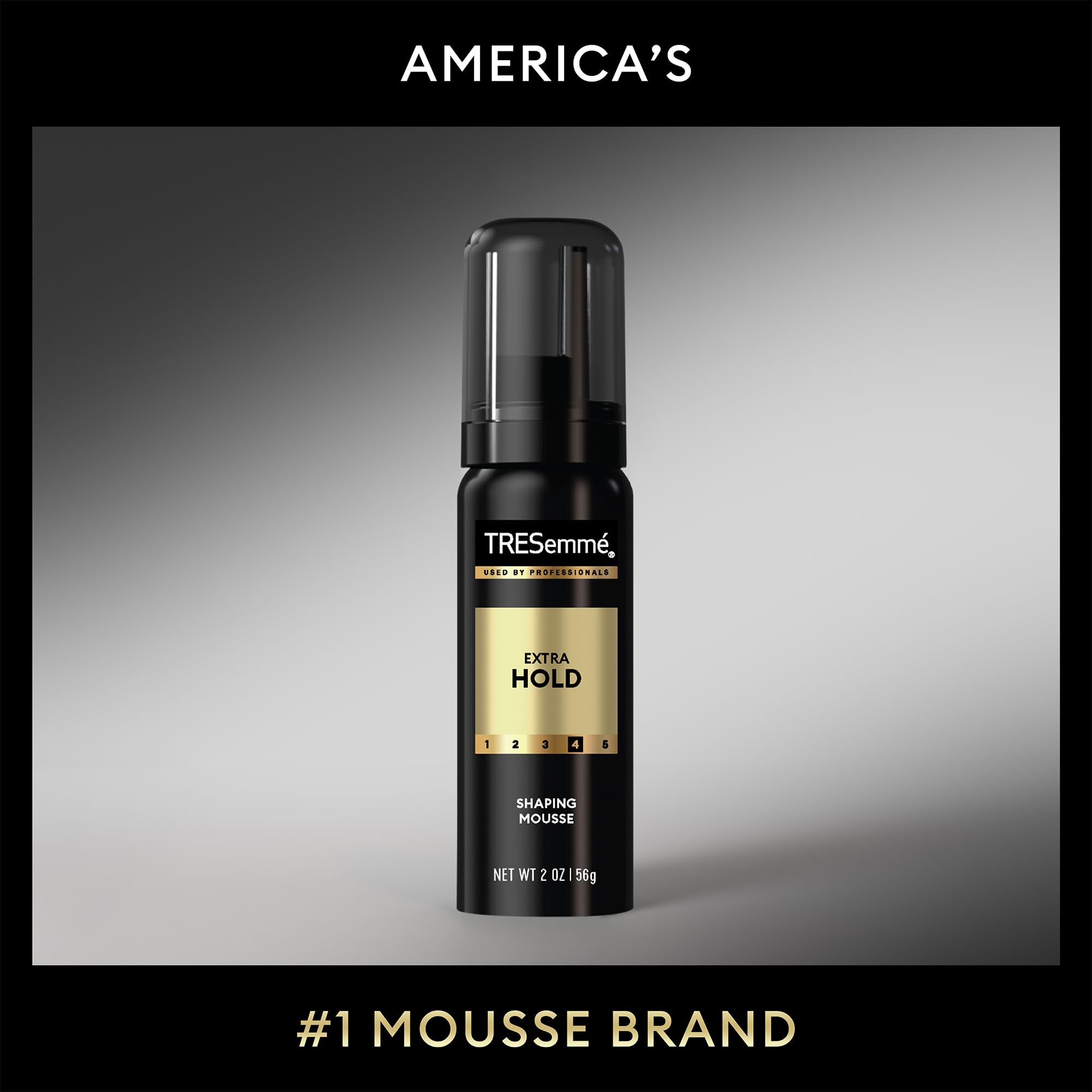 TRESemmé Moisturizing Mousse detail for hydrated, sculptable hair.