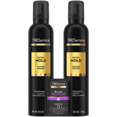 Mousse moldeadora TRESemmé Extra Fuerte para fijación duradera sin rigidez.