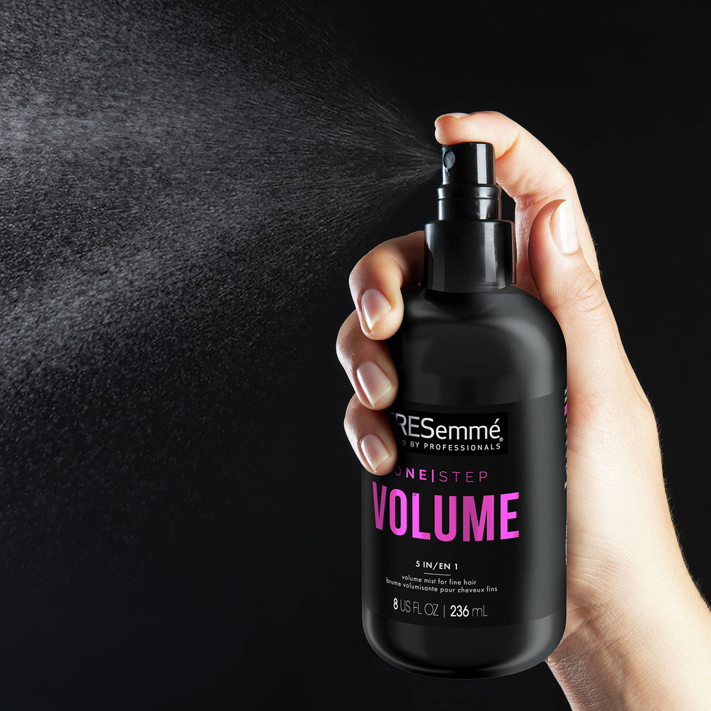 TRESemmé Volume Mist offers heat protection during styling sessions.