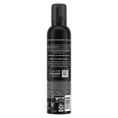 TRESemmé Plumping Mousse foam dispense showing airy texture for lift