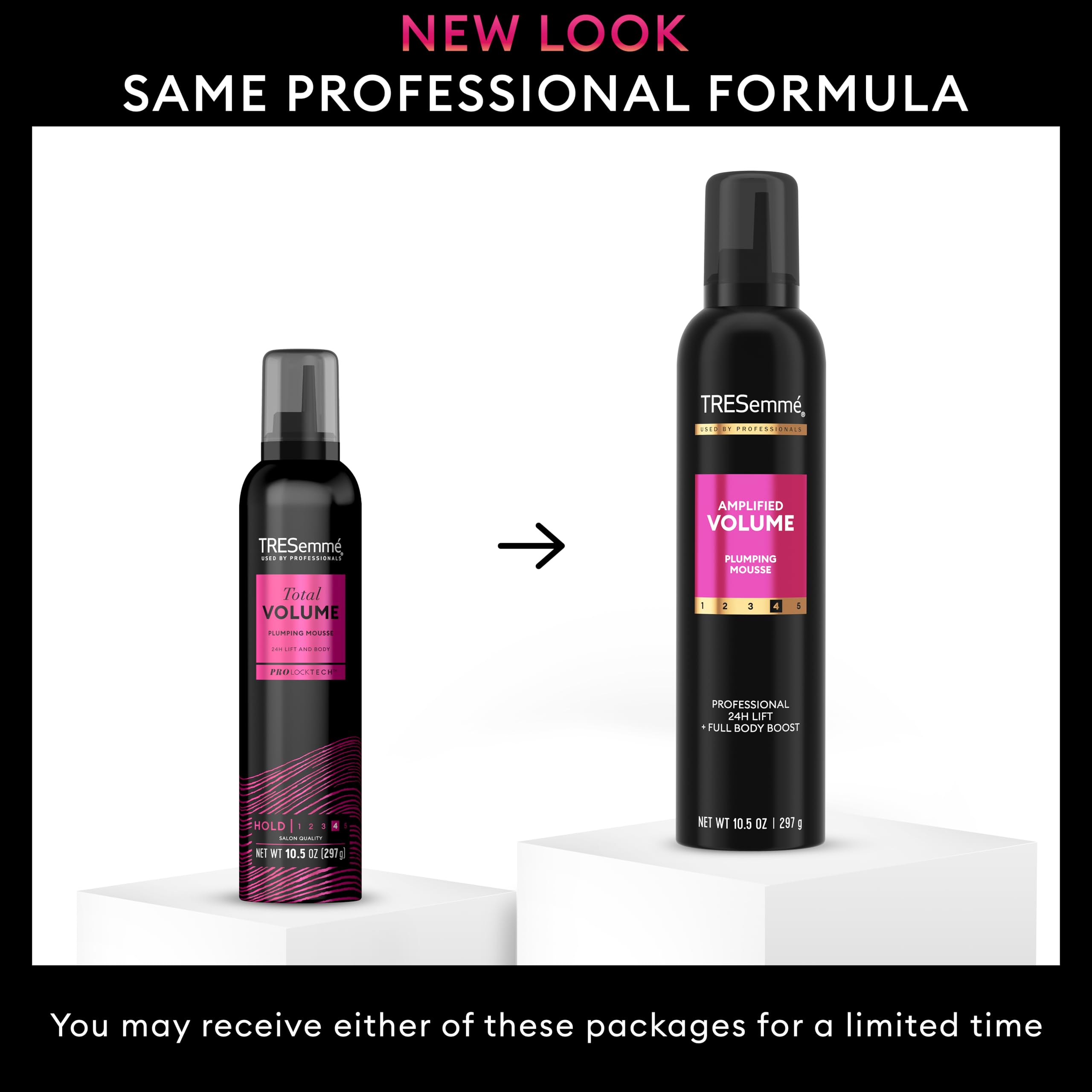 Applying TRESemmé Plumping Mousse for voluminous, soft-touch styling