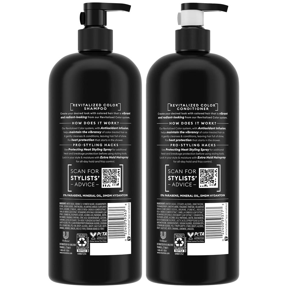 TRESemmé Revitalized Color Conditioner bottle highlights nourishing conditioning.