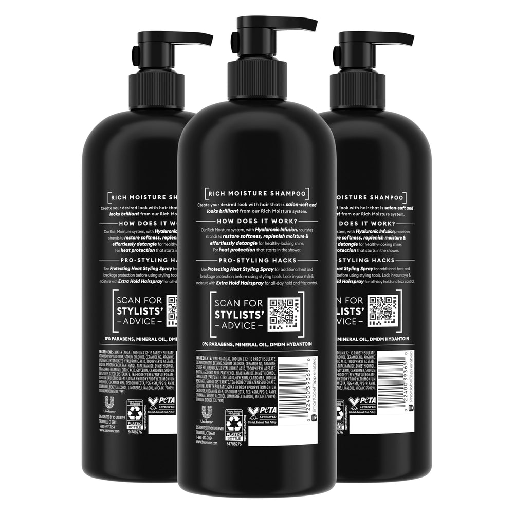 Espuma suave del champú Rich Moisture al lavar el cabello