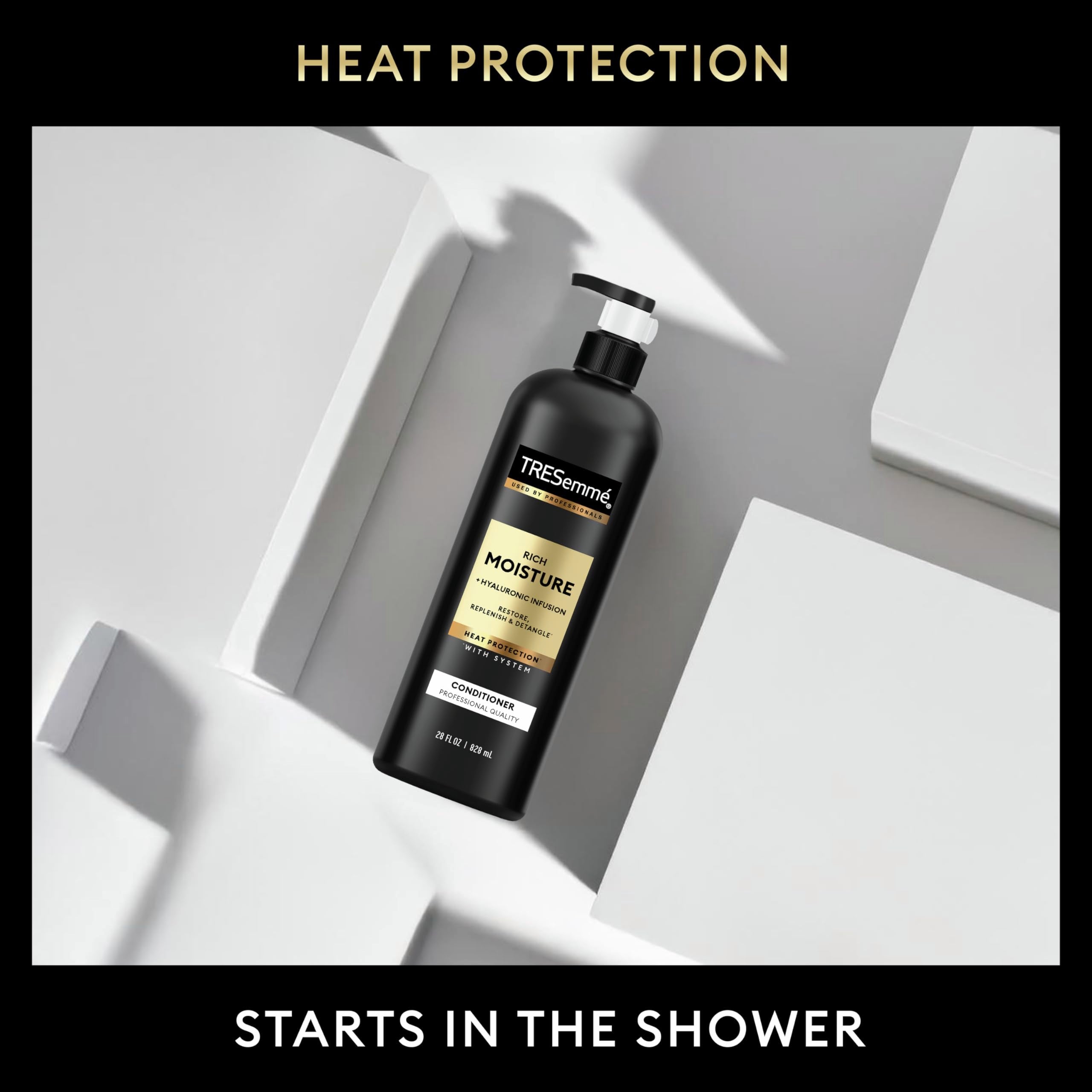 Etiqueta de Rich Moisture Shampoo sin parabenos y sin aceites minerales