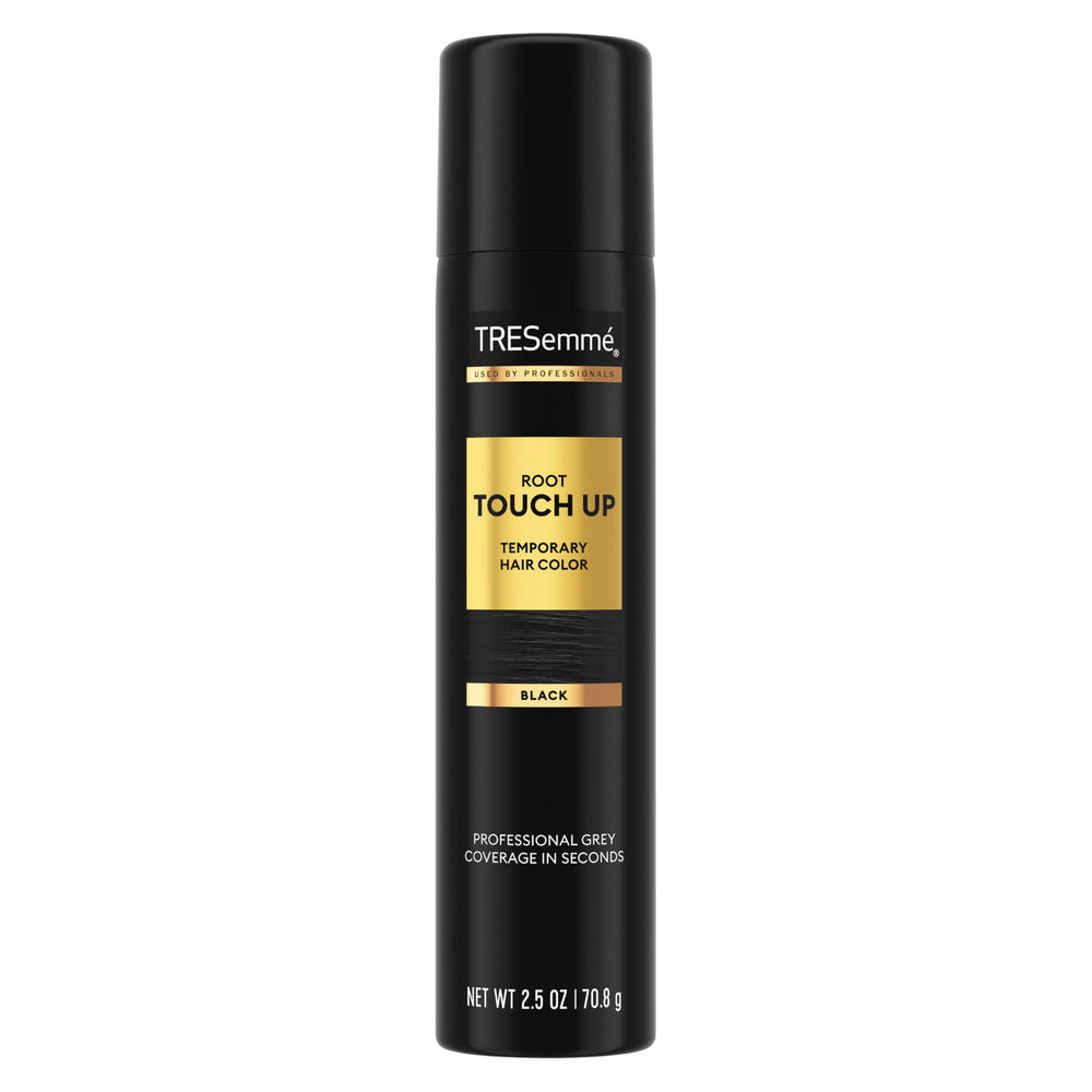 TRESemmé Root Touch-Up Spray in black provides instant root concealment.