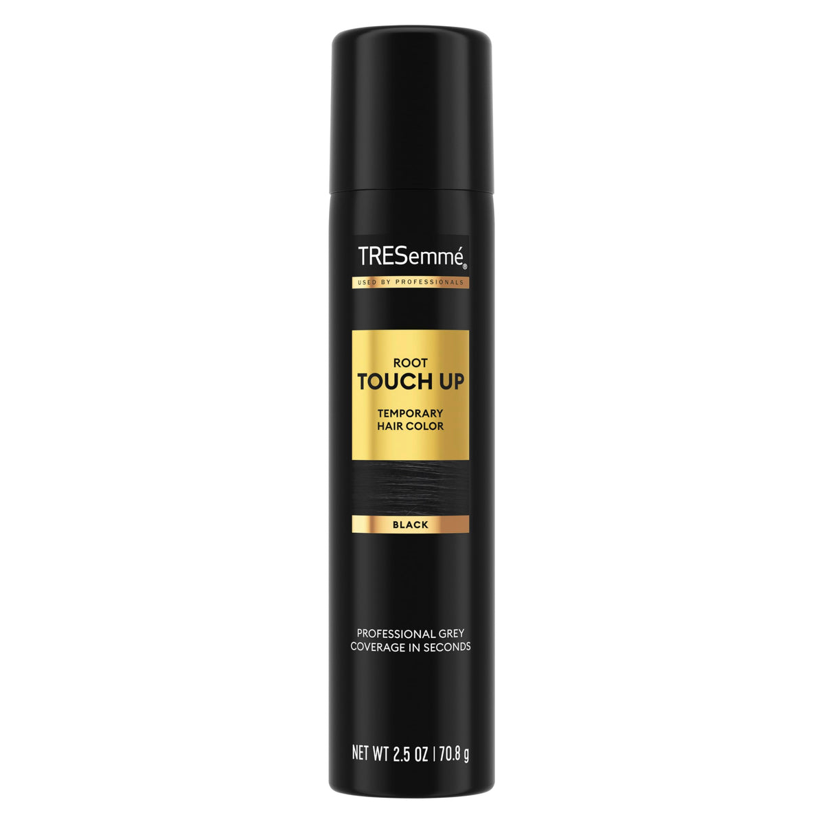 TRESemmé Root Touch-Up Spray in black provides instant root concealment.