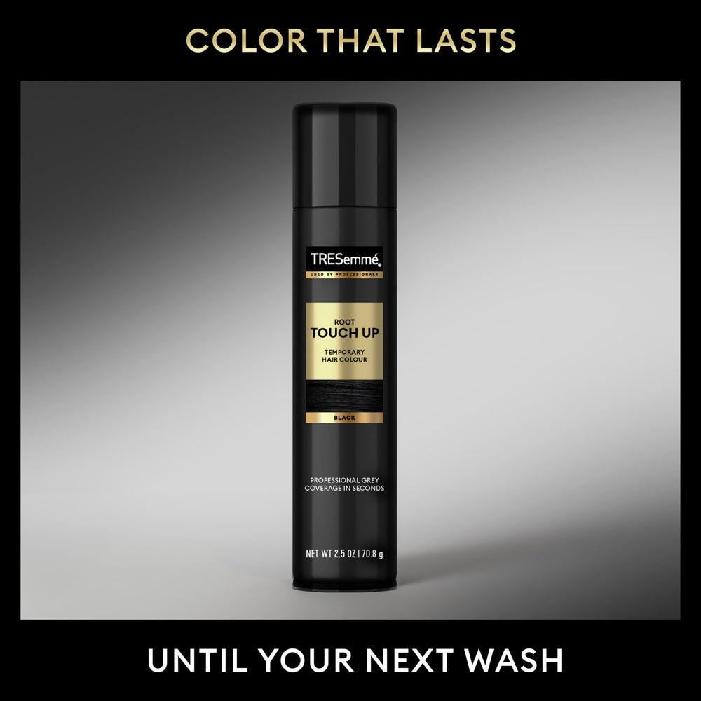 TRESemmé compact 2.5 oz bottle ideal for travel touch-ups.