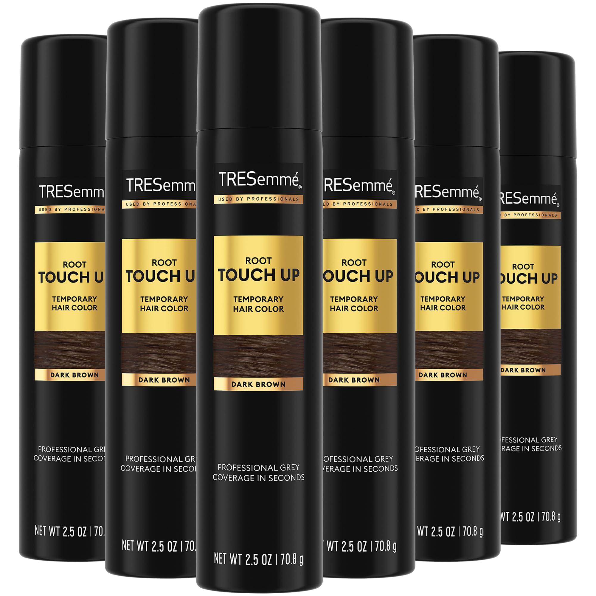 TRESemmé Root Touch Up spray refreshes dark brown roots between washes.