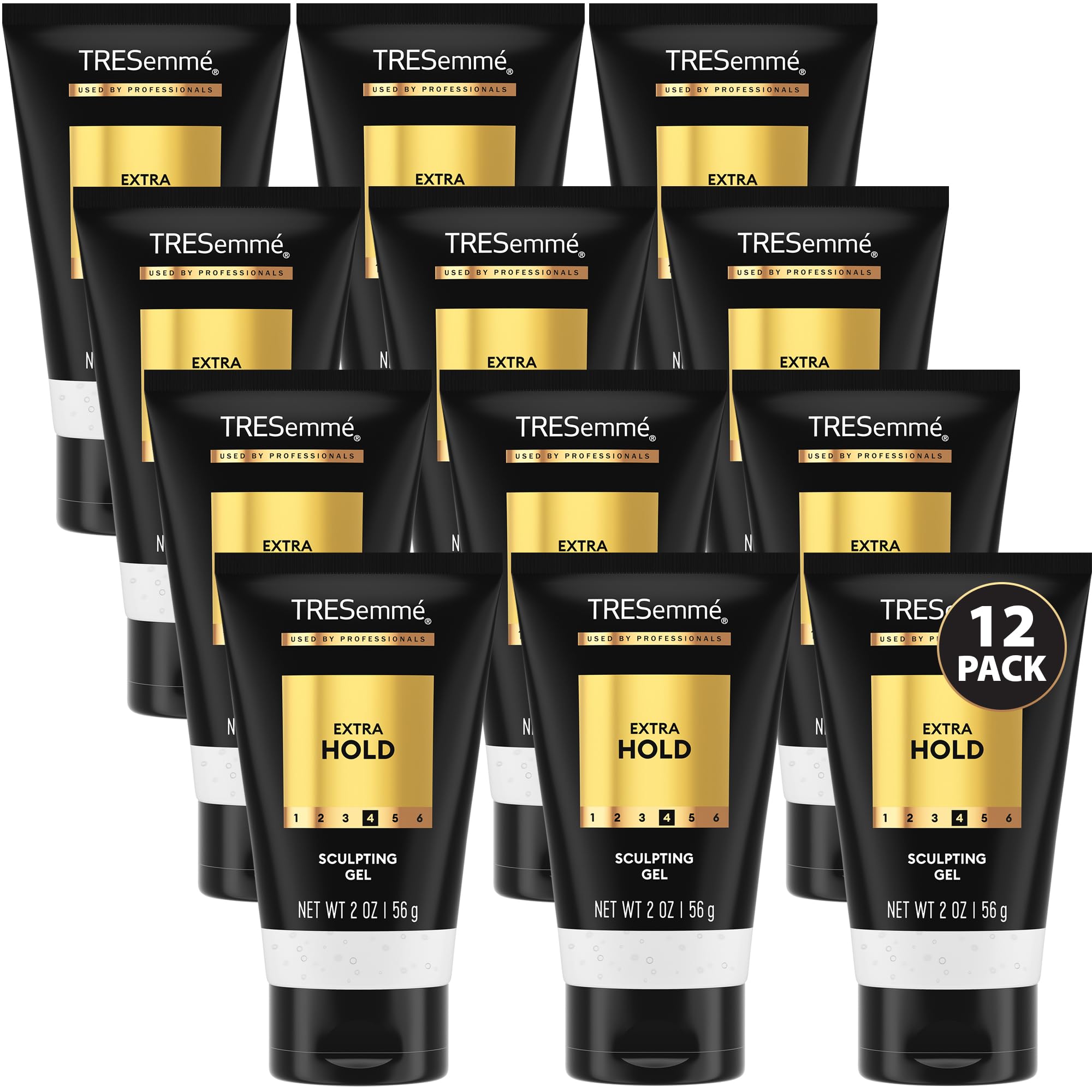 Tresemme Sculpting Gel travel-size bottle front highlights anti-frizz hold