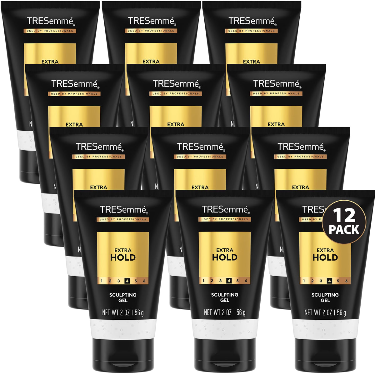 Tresemme Sculpting Gel travel-size bottle front highlights anti-frizz hold