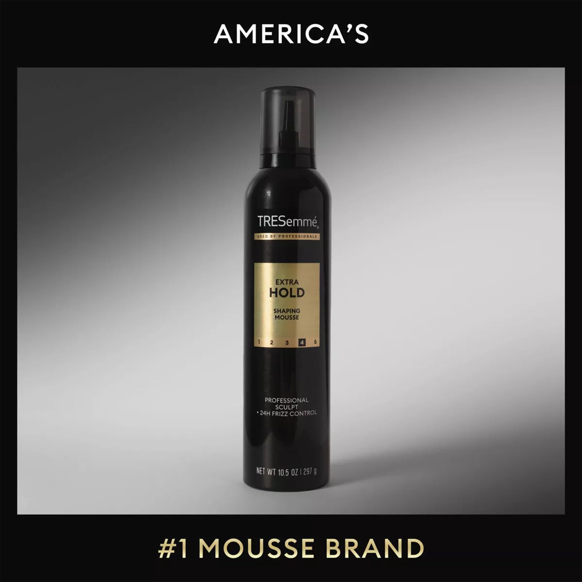 Cruelty-free badge on TRESemmé Shaping Mousse packaging