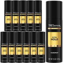 TRESemmé Travel Hairspray bottle delivers extra hold for on-the-go styling.