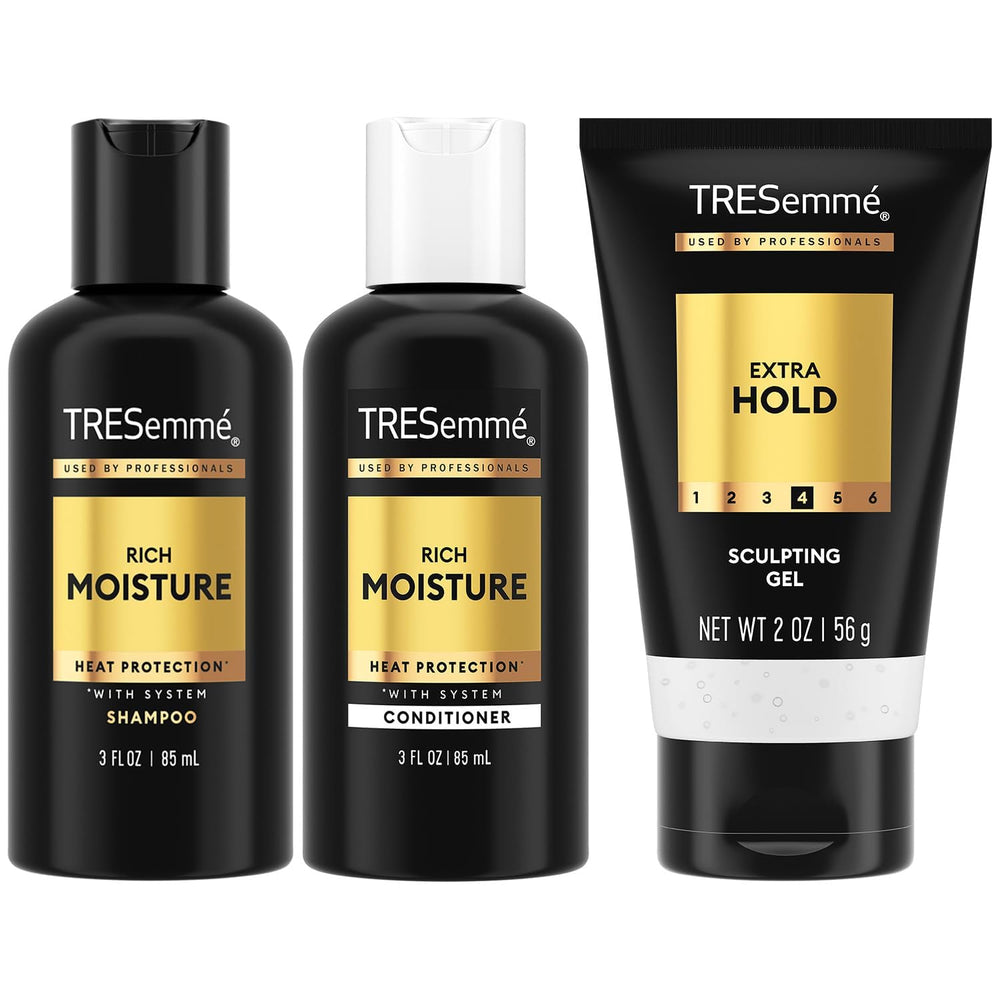 TRESemmé Travel Shampoo bottle for on-the-go frizz control and shine